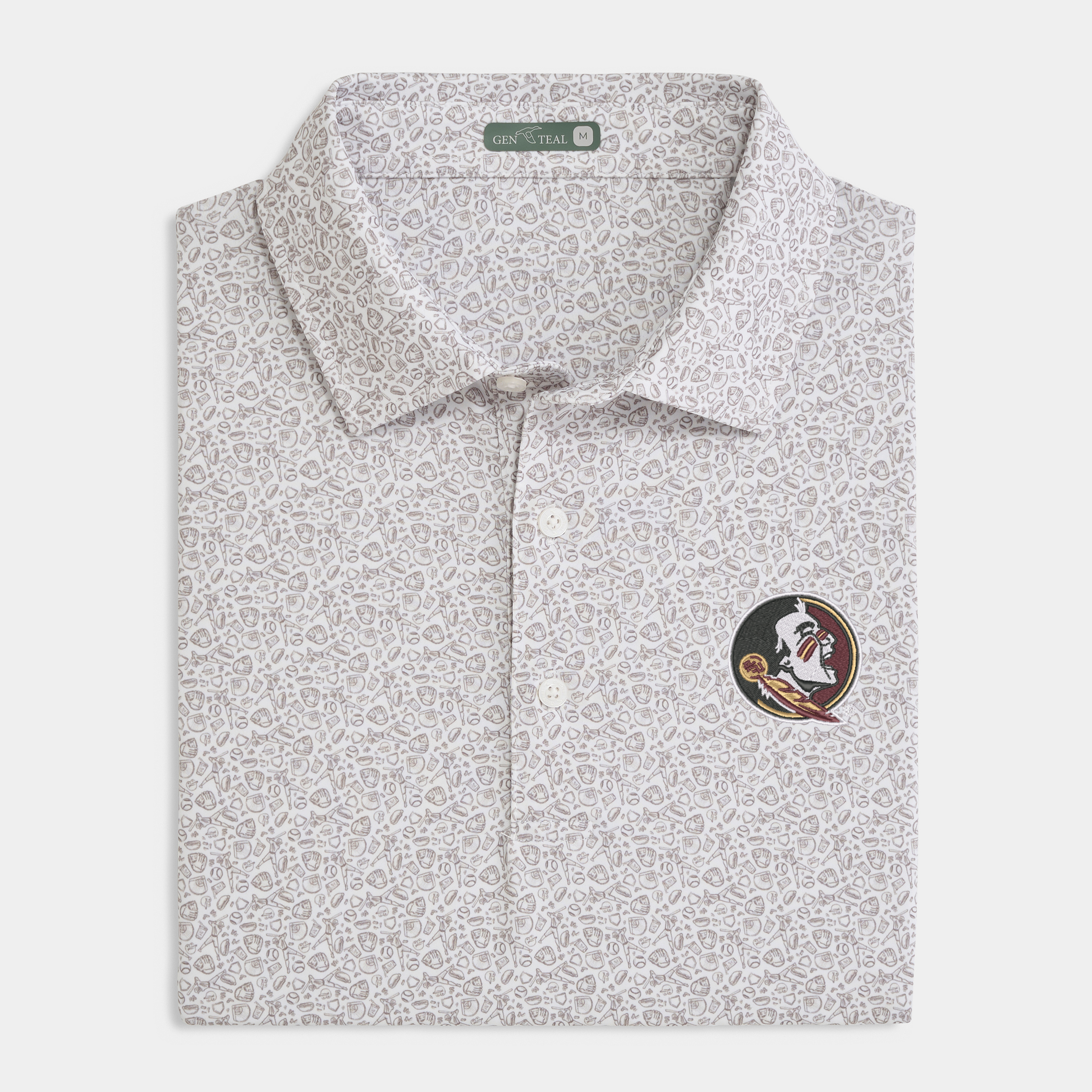 Florida State  Fastball Printed Performance Polo