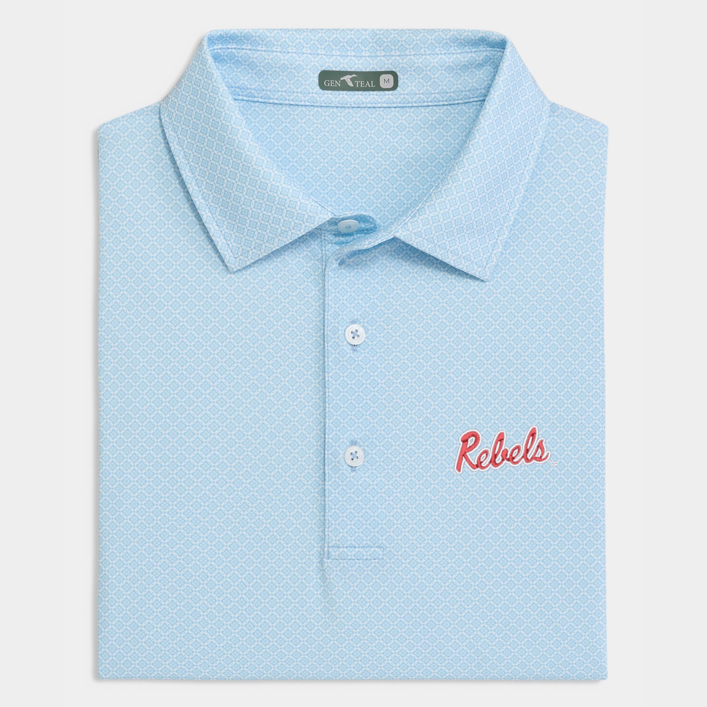 Ole Miss Rebels Diamond Lattice Printed Performance Polo
