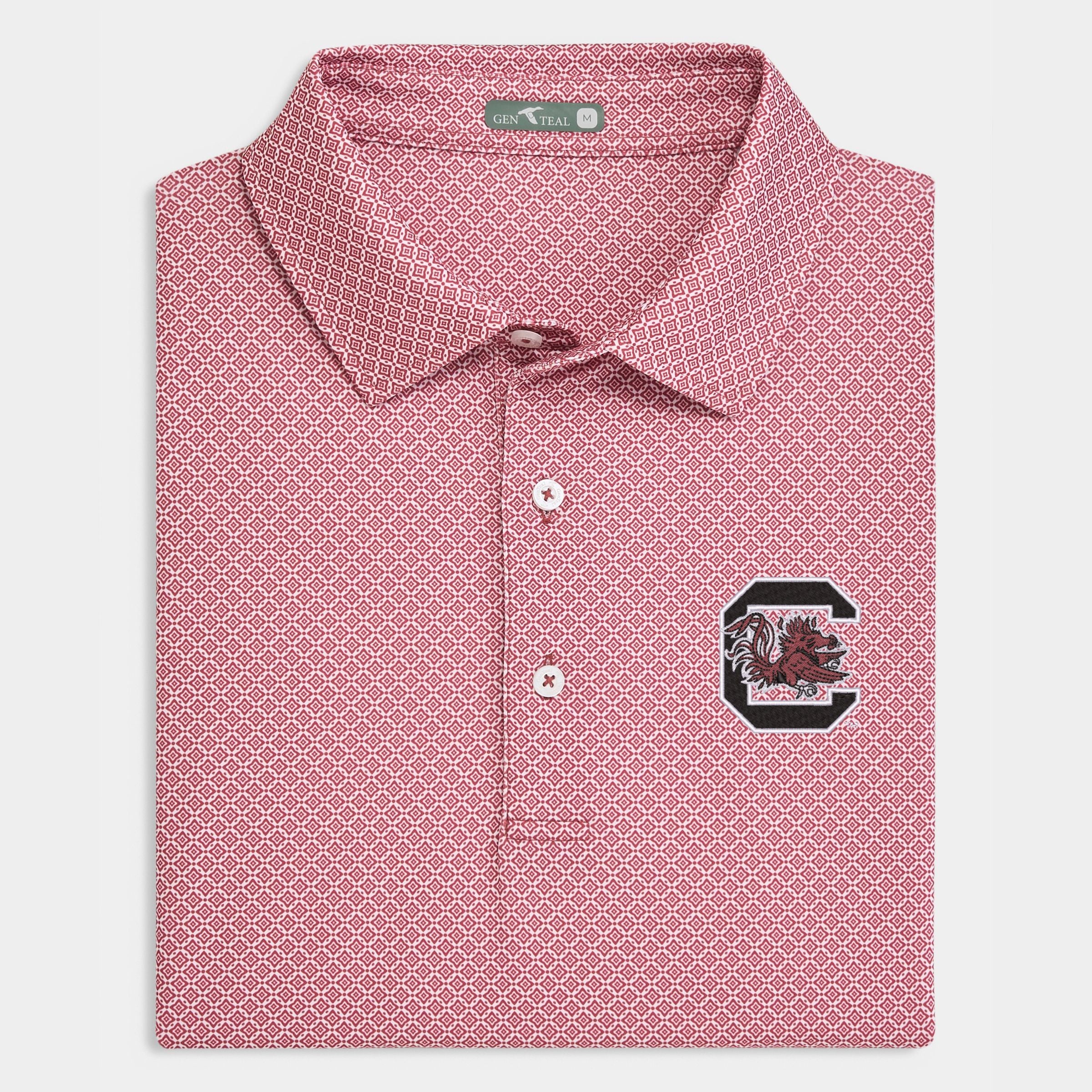 South Carolina Diamond Lattice Printed Performance Polo