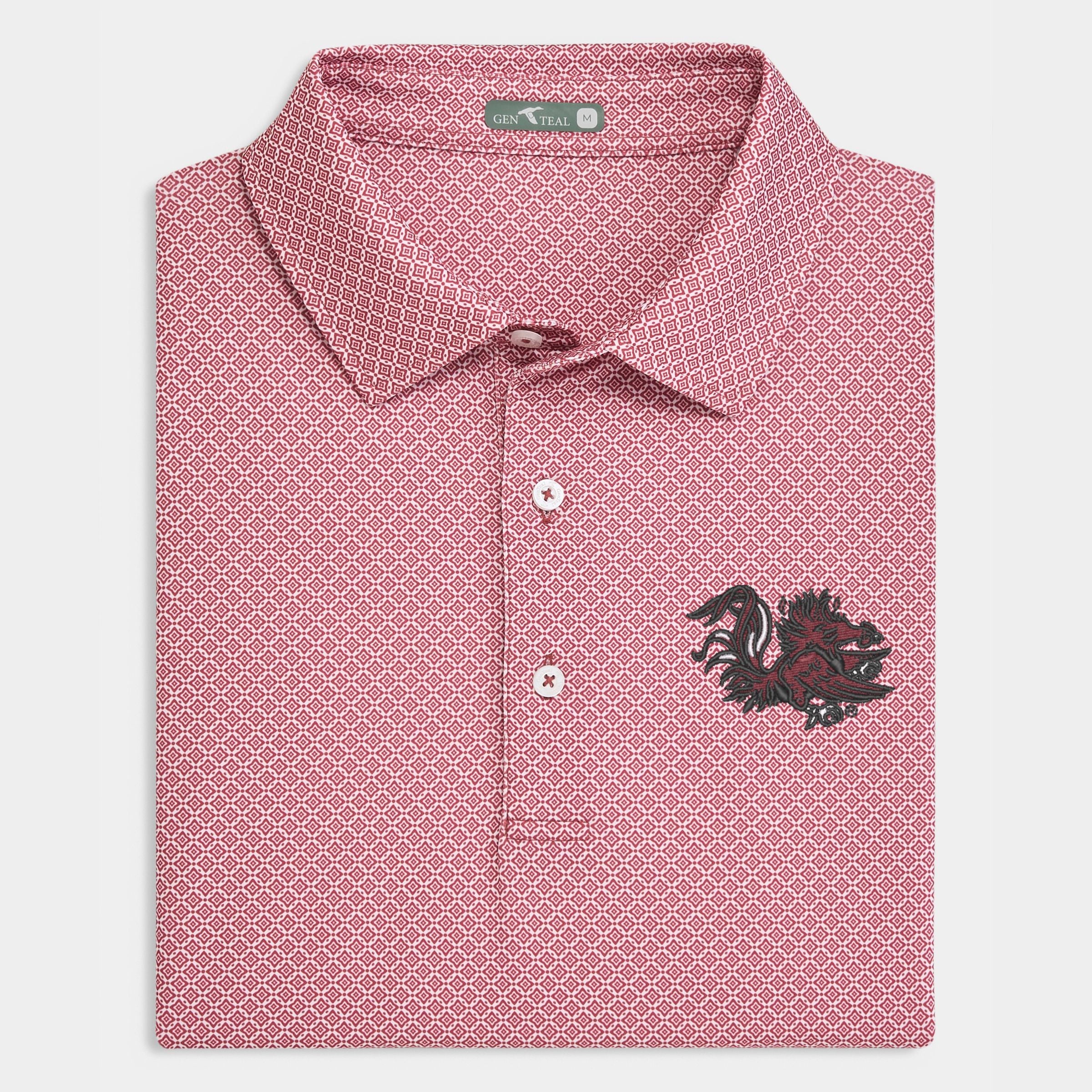 South Carolina Vault Diamond Lattice Printed Performance Polo
