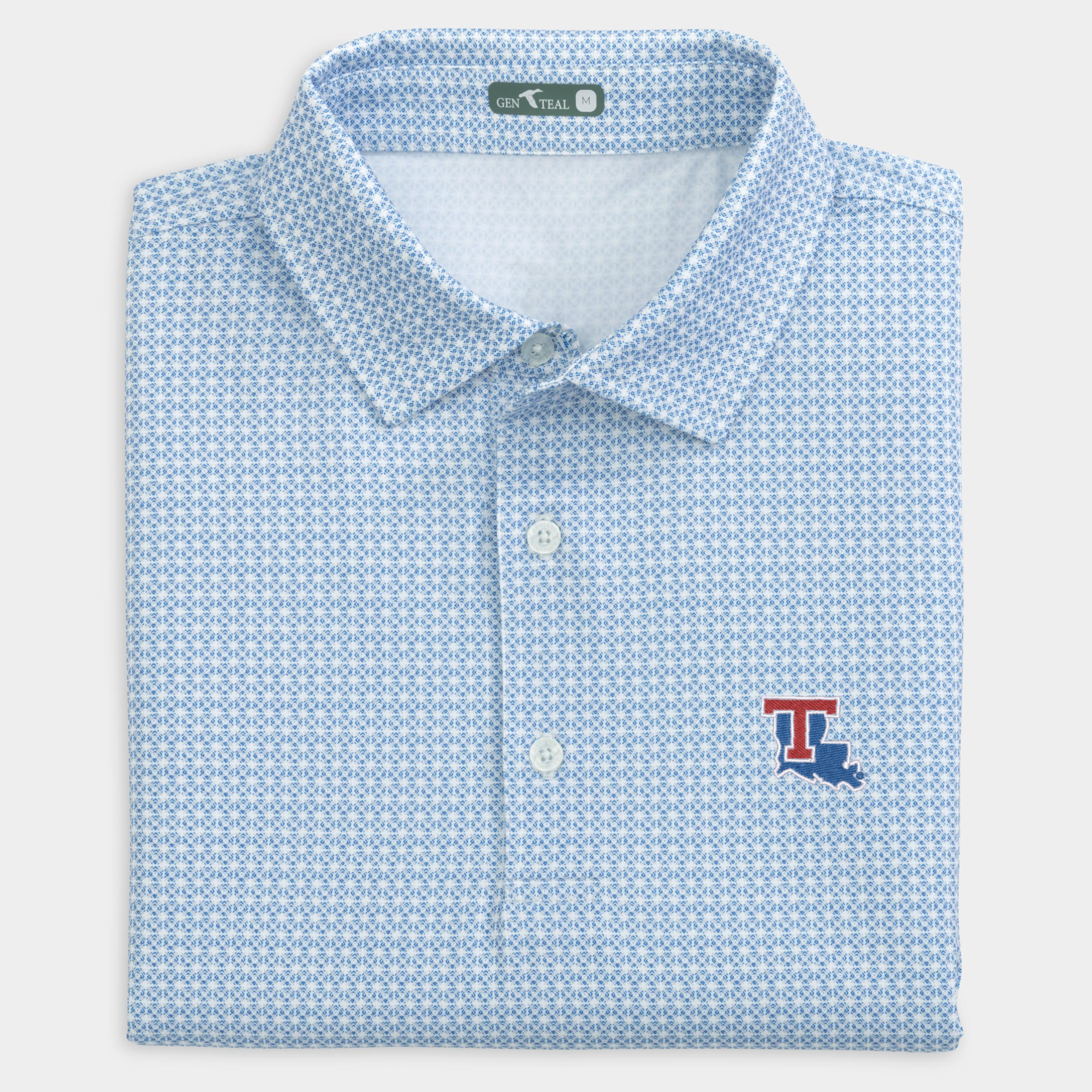 Louisiana Tech Tile Printed Performance Polo