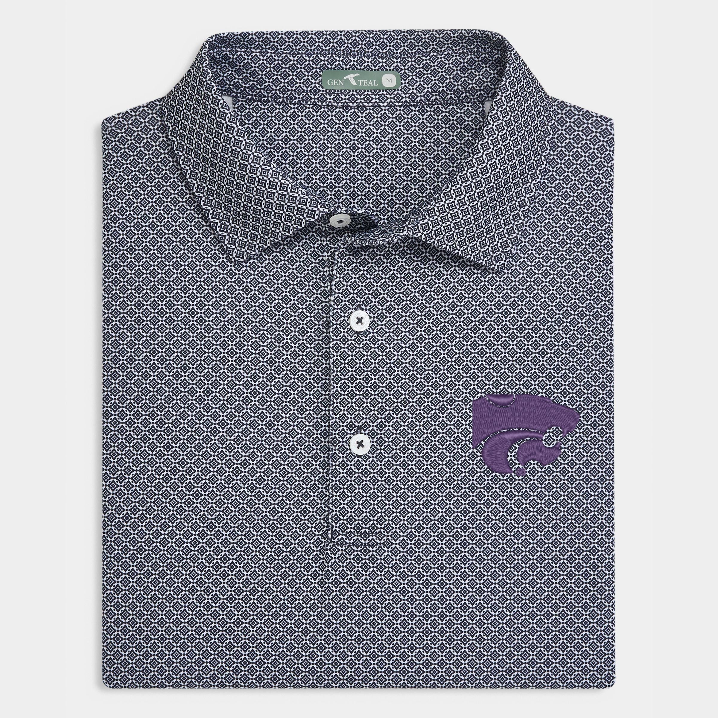 Kansas State Diamond Lattice Printed Performance Polo