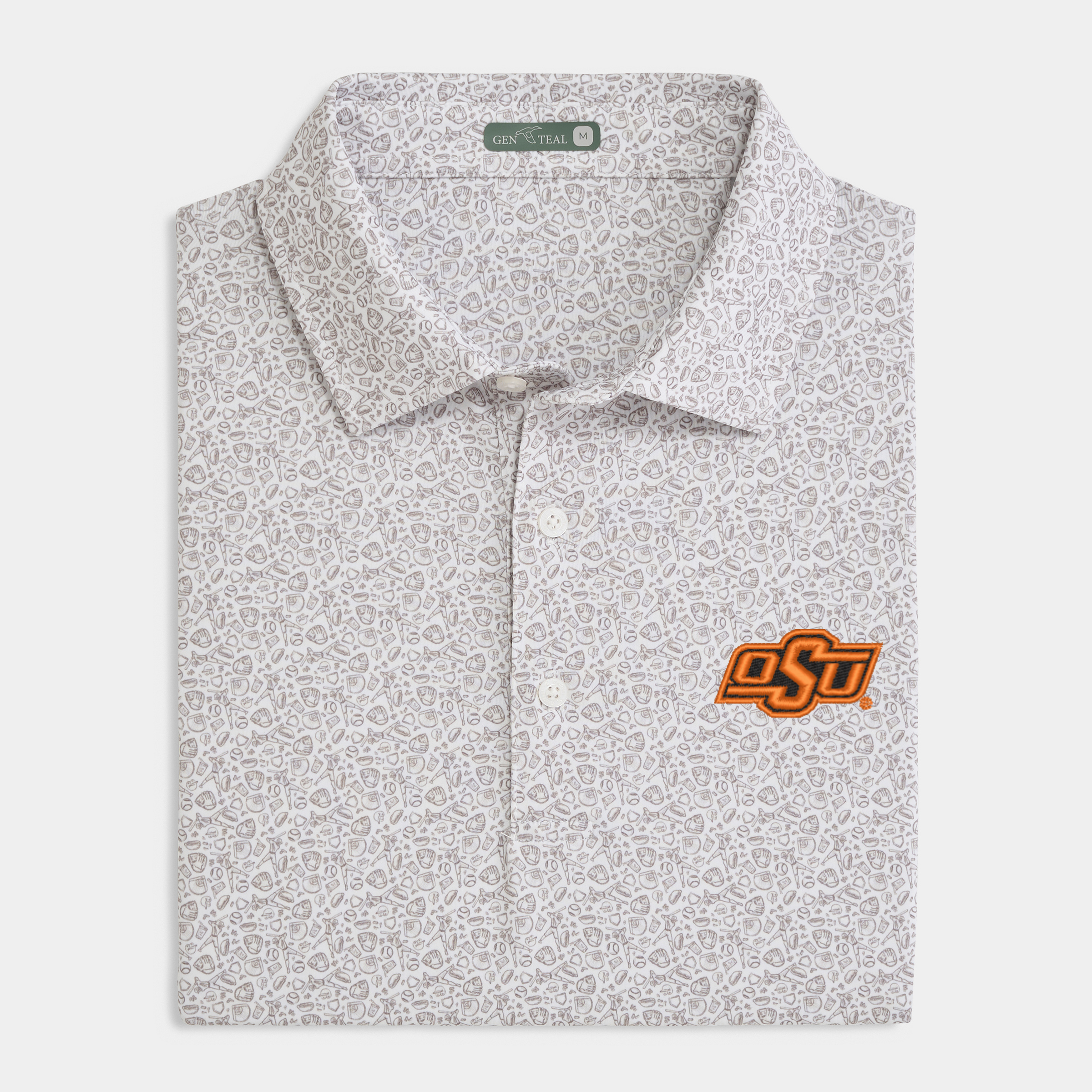 Oklahoma State Fastball Printed Performance Polo