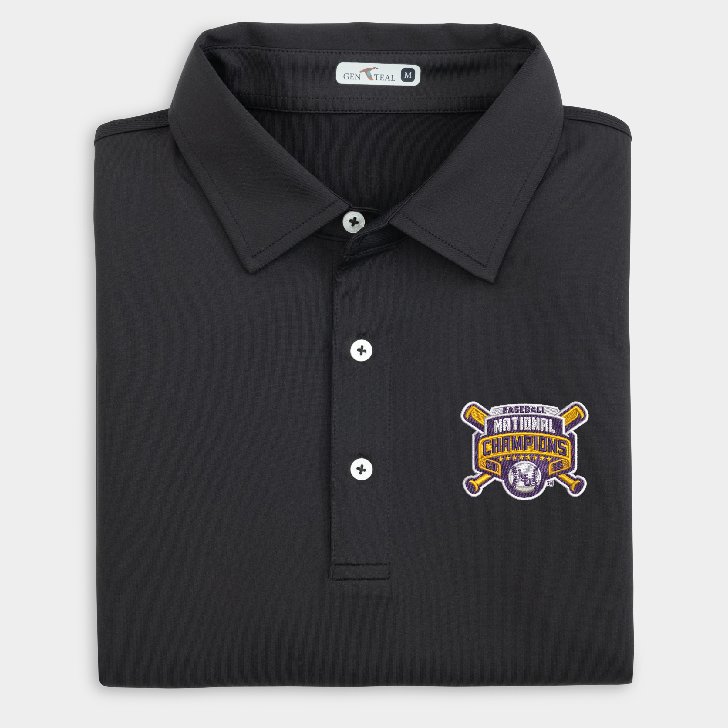 LSU National Championship Solid Performance Polo