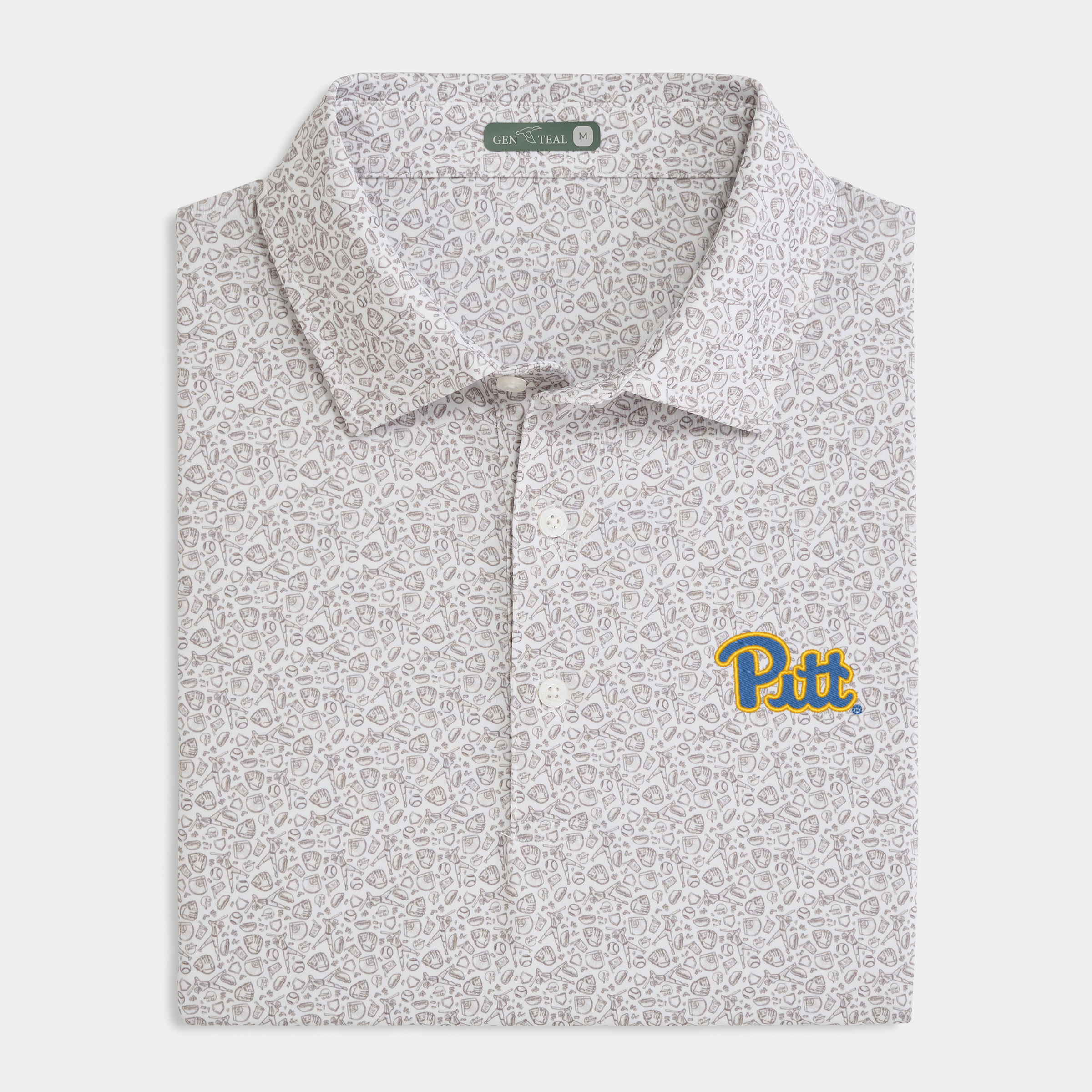Pitt Fastball Printed Performance Polo