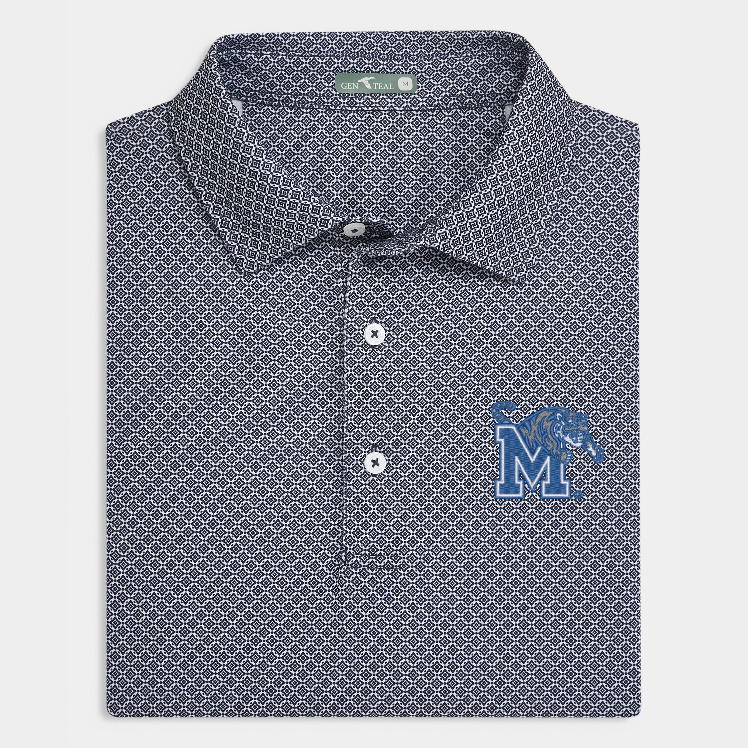 Memphis Diamond Lattice Printed Performance Polo
