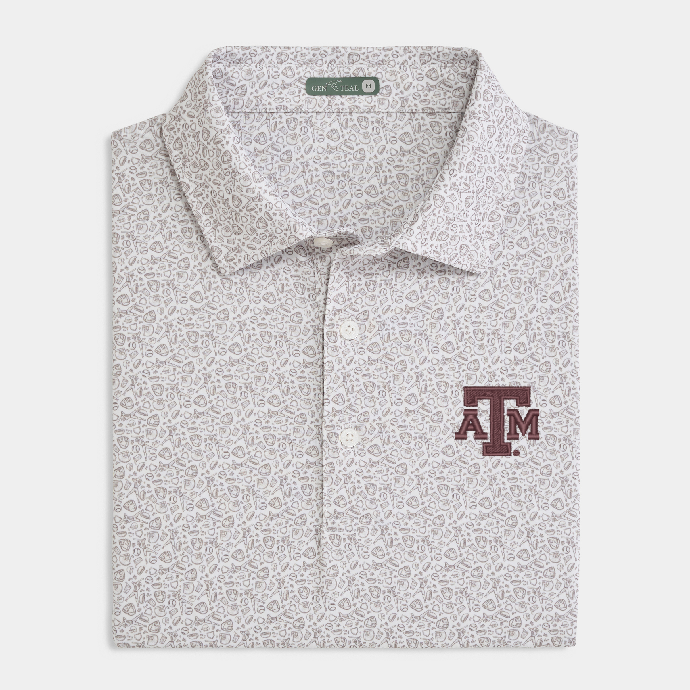 Texas A&M Fastball Printed Performance Polo