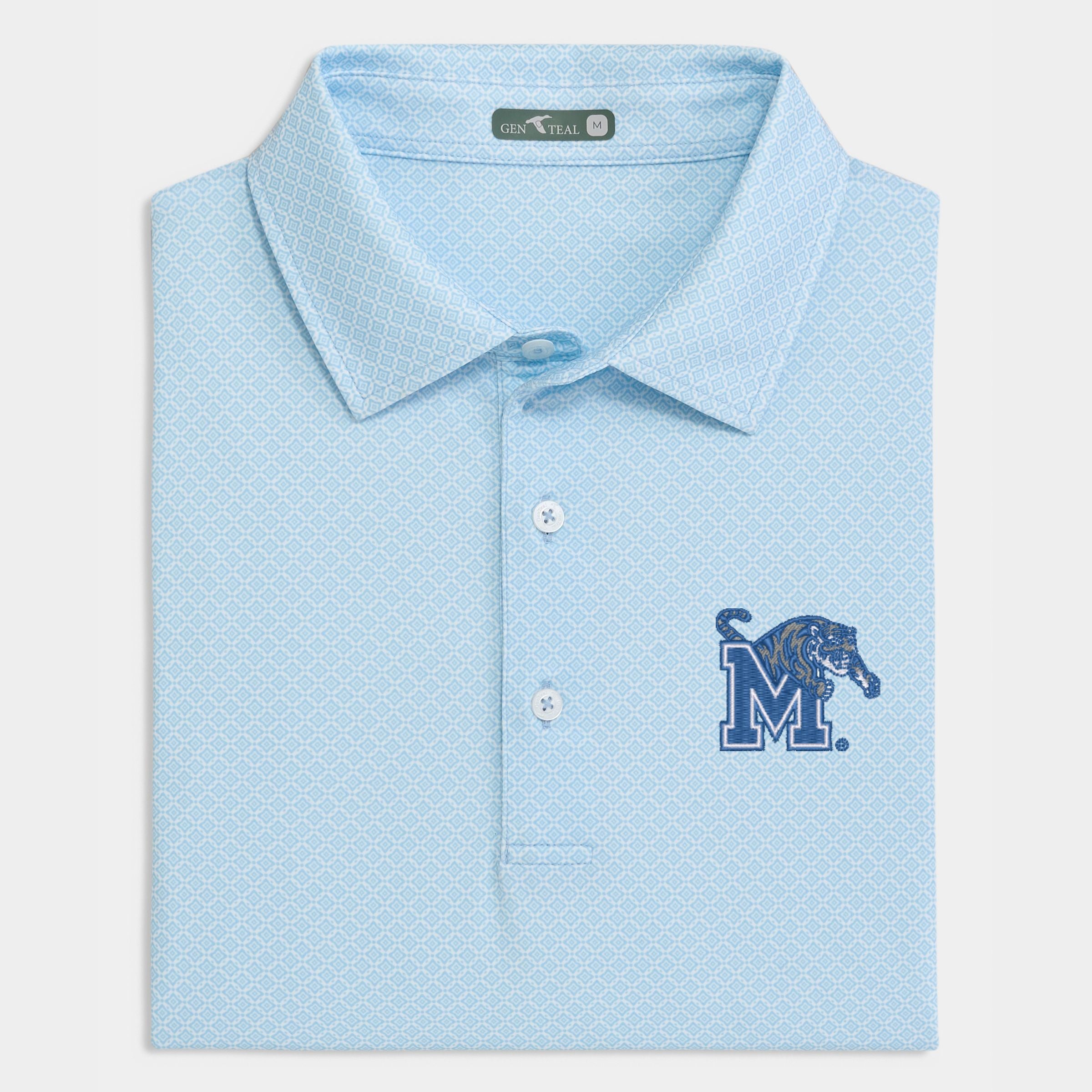 Memphis Diamond Lattice Printed Performance Polo