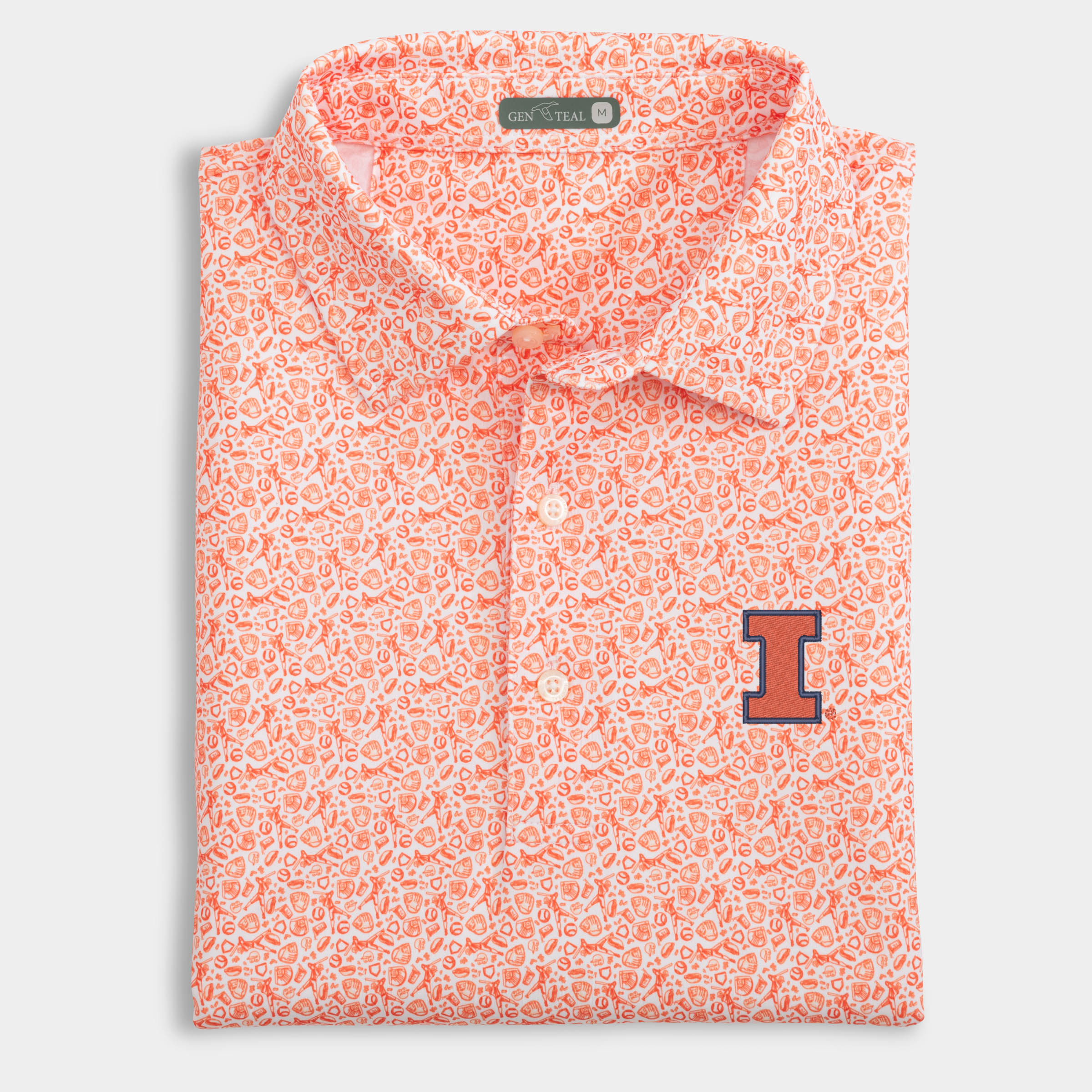 Illinois Fastball Printed Performance Polo