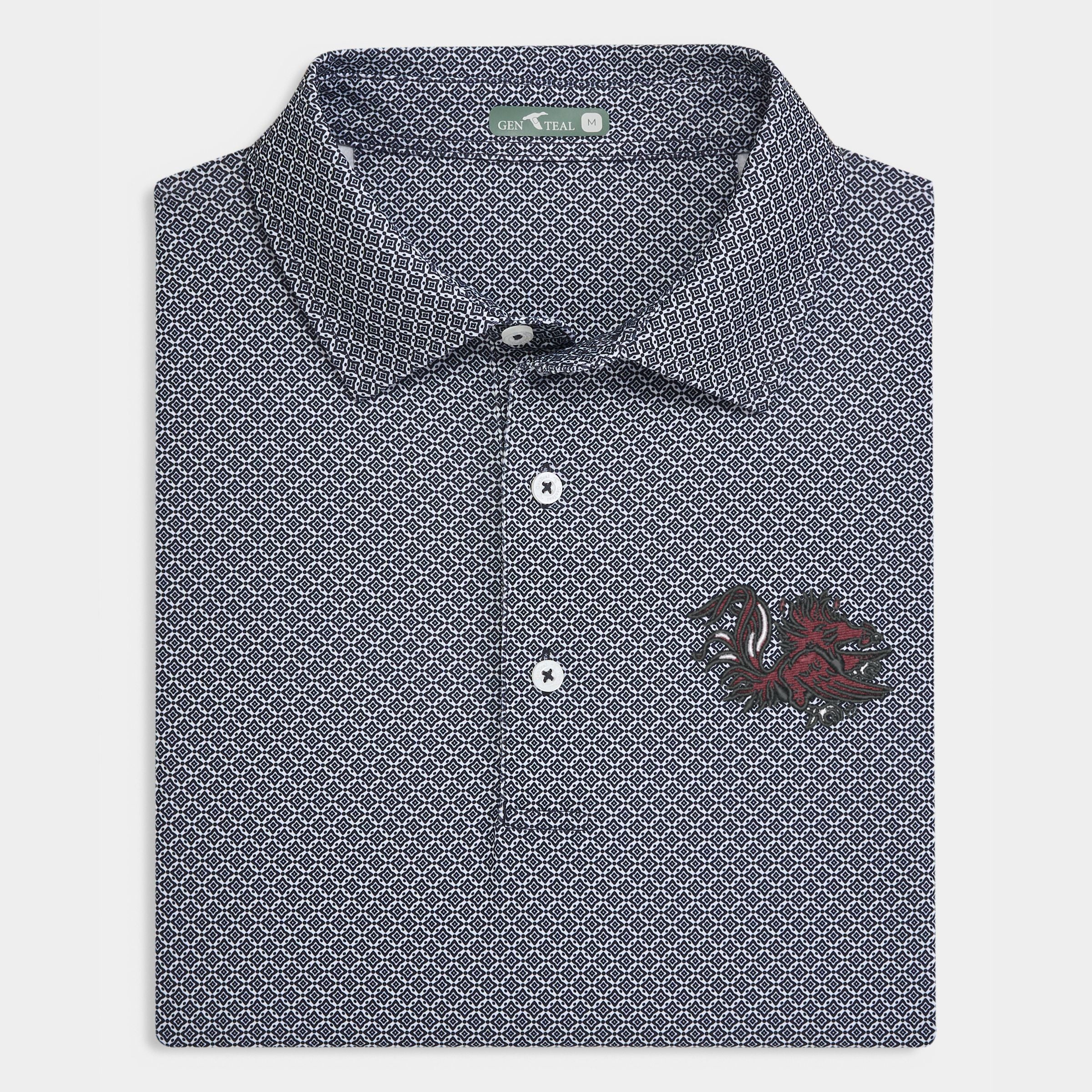 South Carolina Vault Diamond Lattice Printed Performance Polo