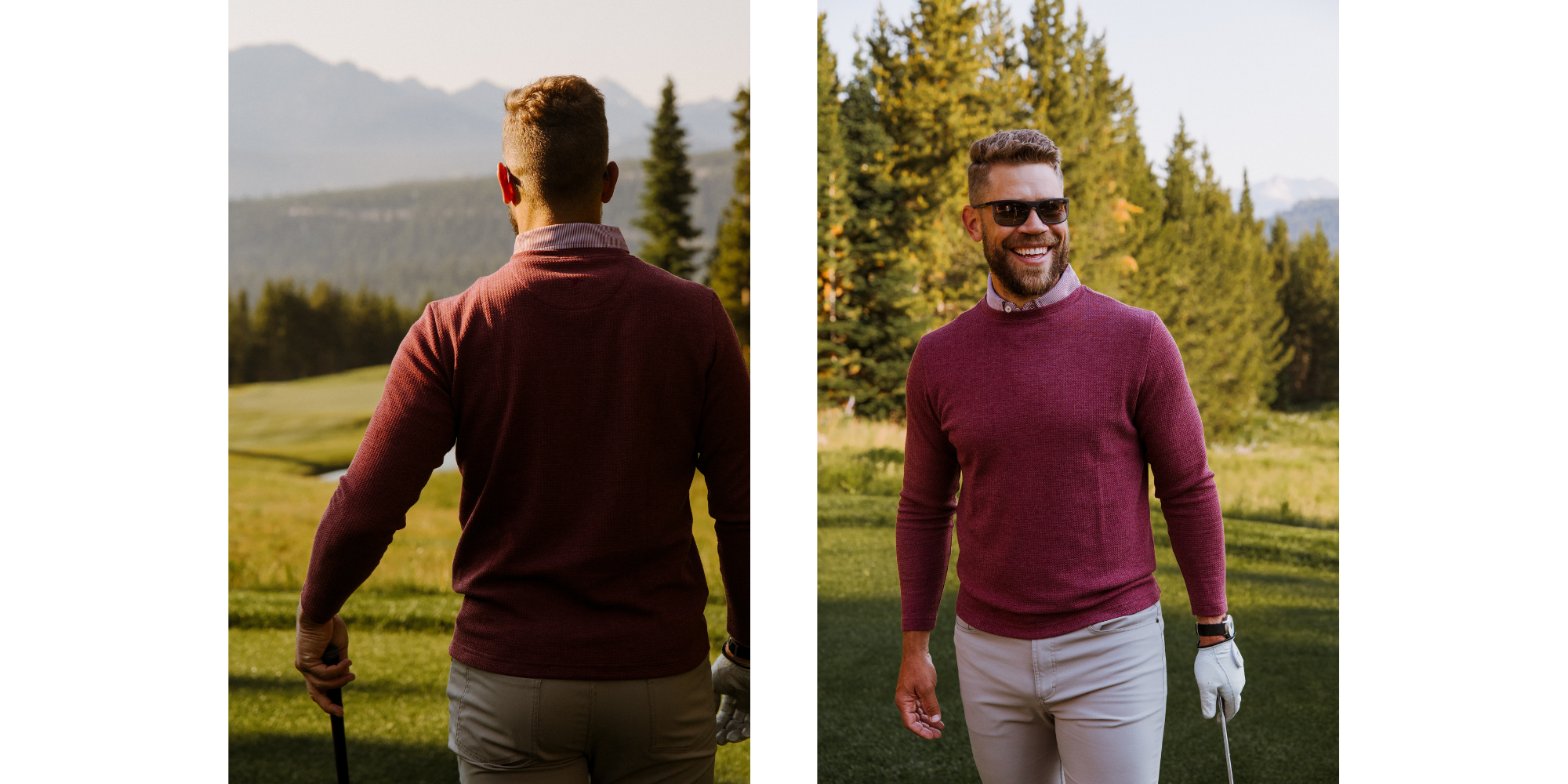 Man standing on the golf course in GenTeal clothing