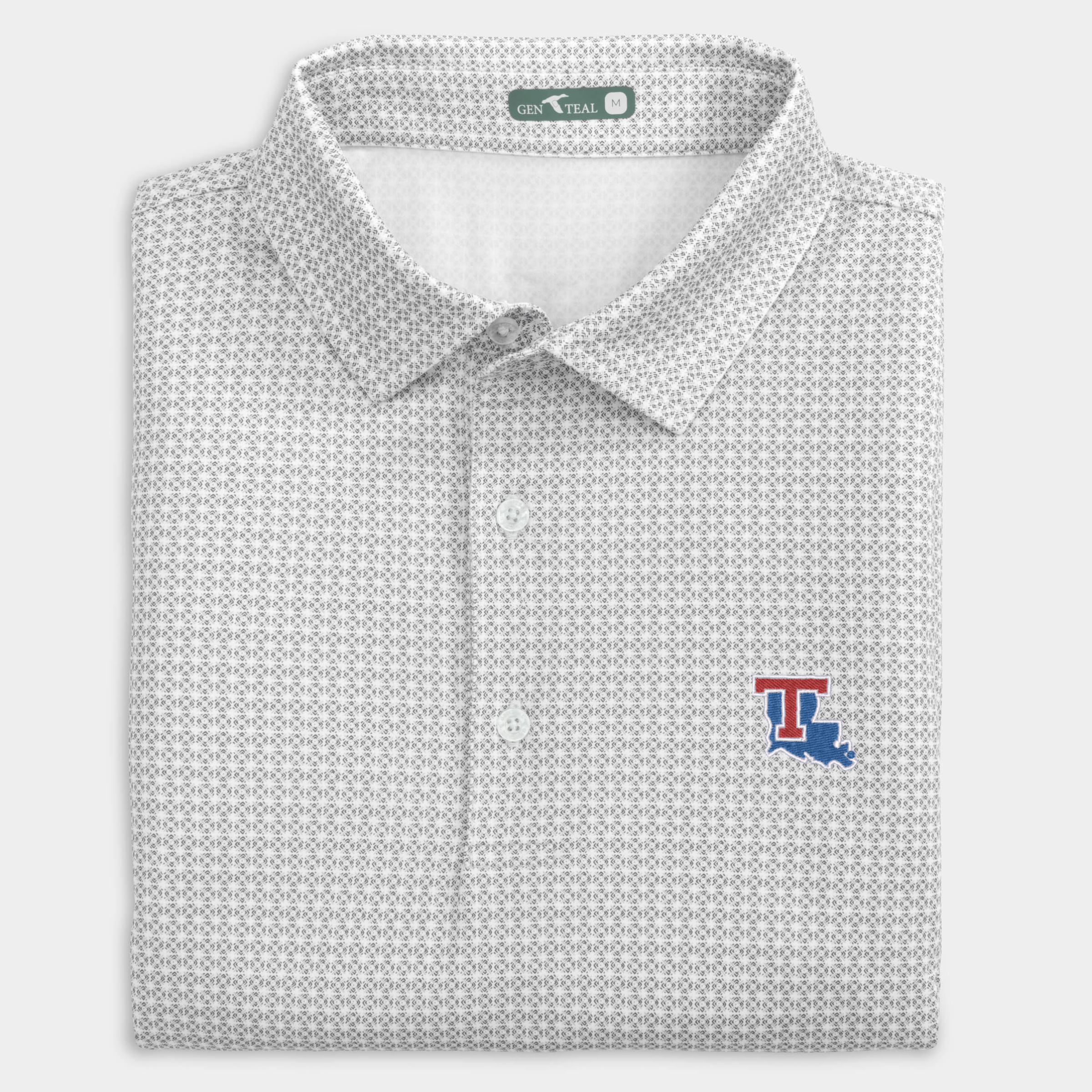 Louisiana Tech Tile Printed Performance Polo