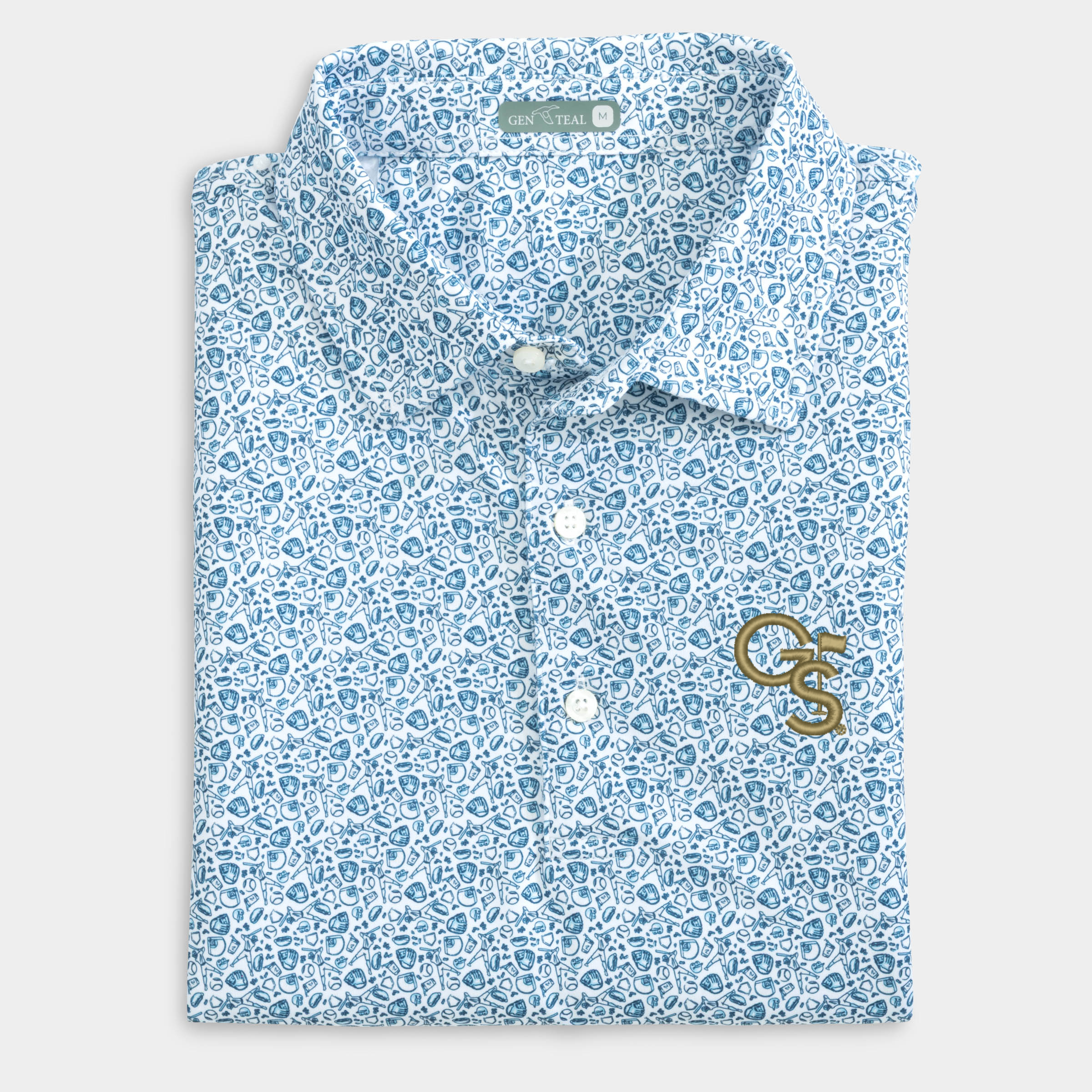 Georgia Southern Fastball Printed Performance Polo