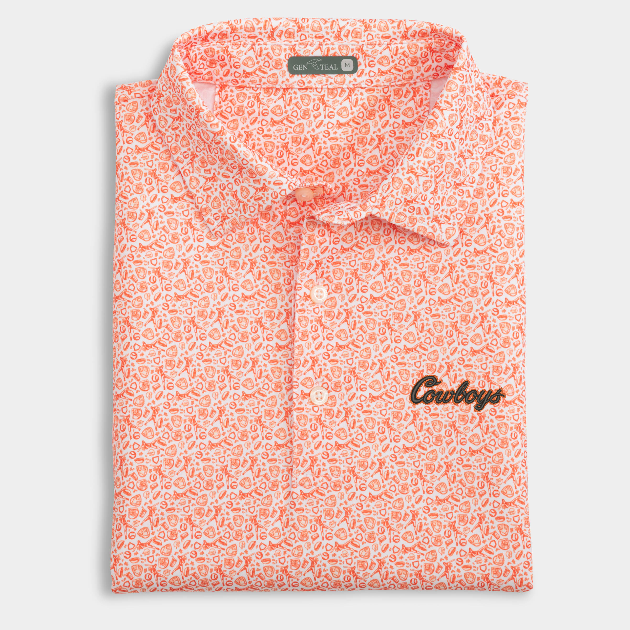 Oklahoma State Cowboys Fastball Printed Performance Polo