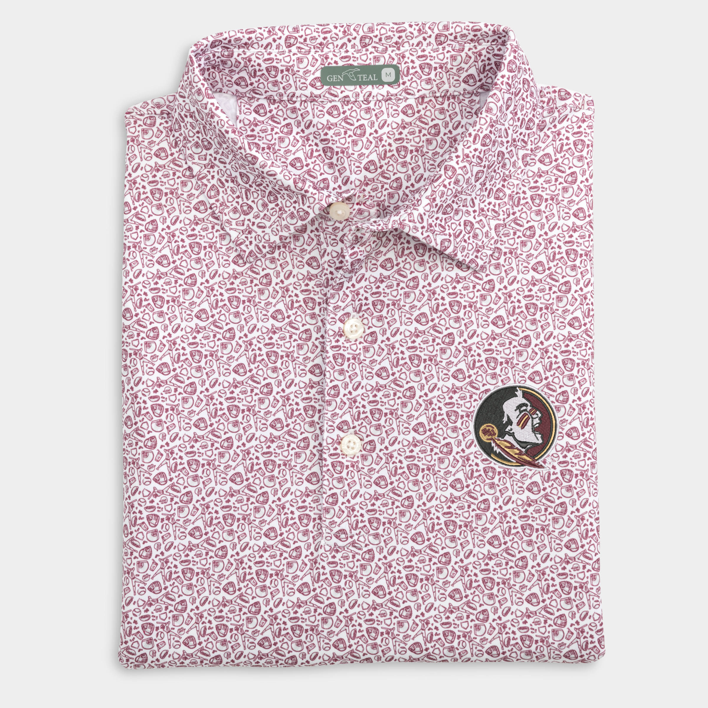 Florida State  Fastball Printed Performance Polo