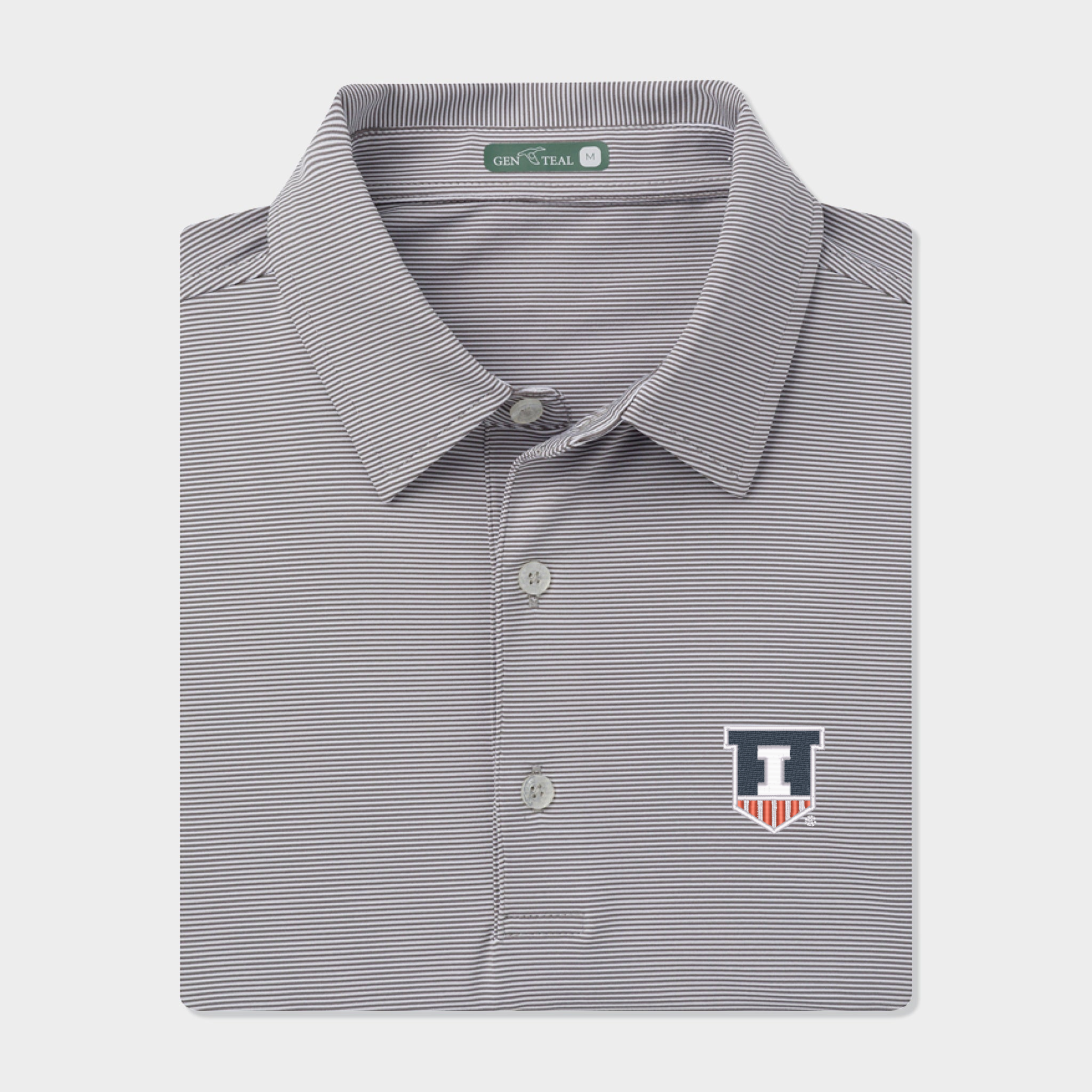 Illinois Icon Pinstripe Performance Polo