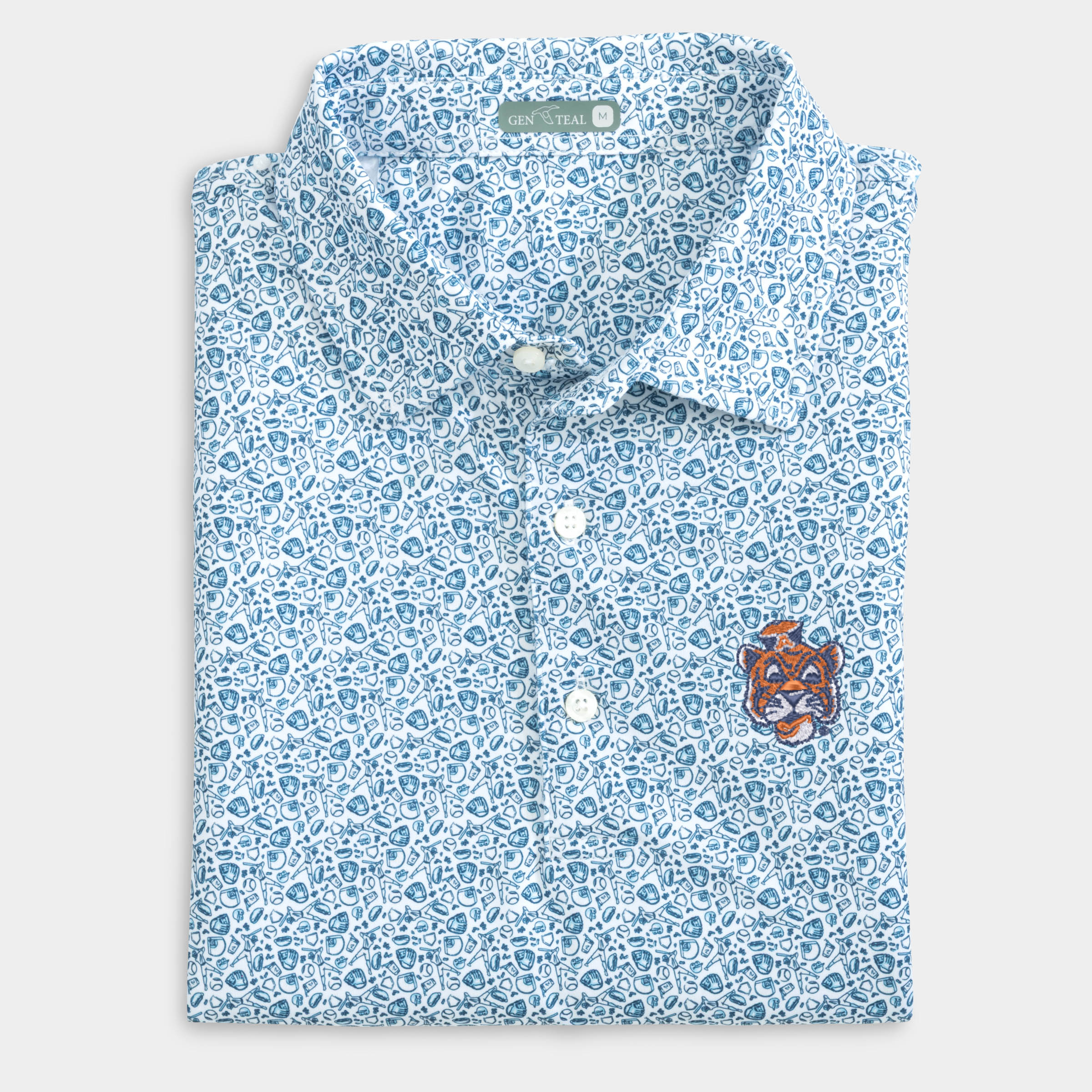 Auburn Vault Fastball Printed Performance Polo
