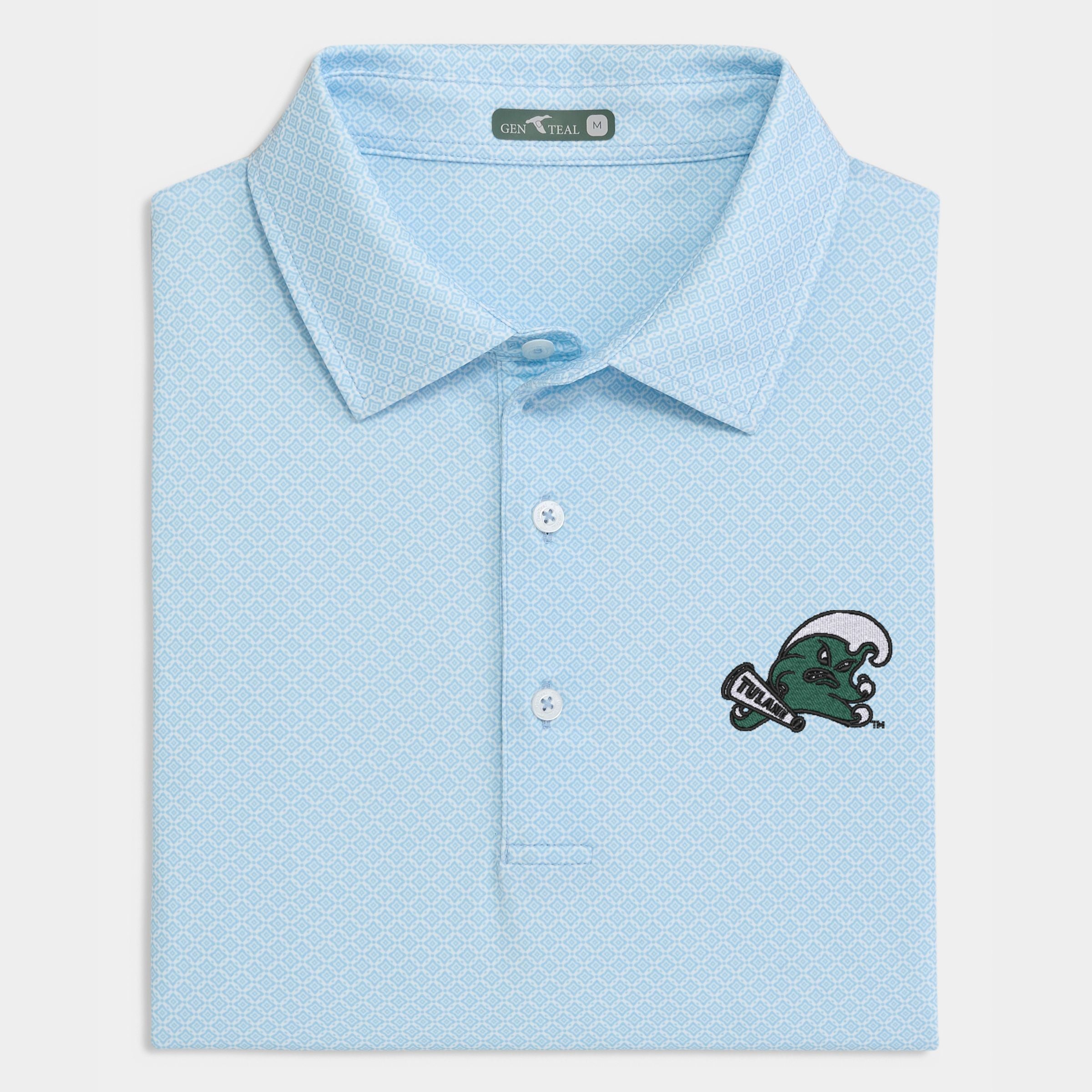 Tulane Diamond Lattice Printed Performance Polo