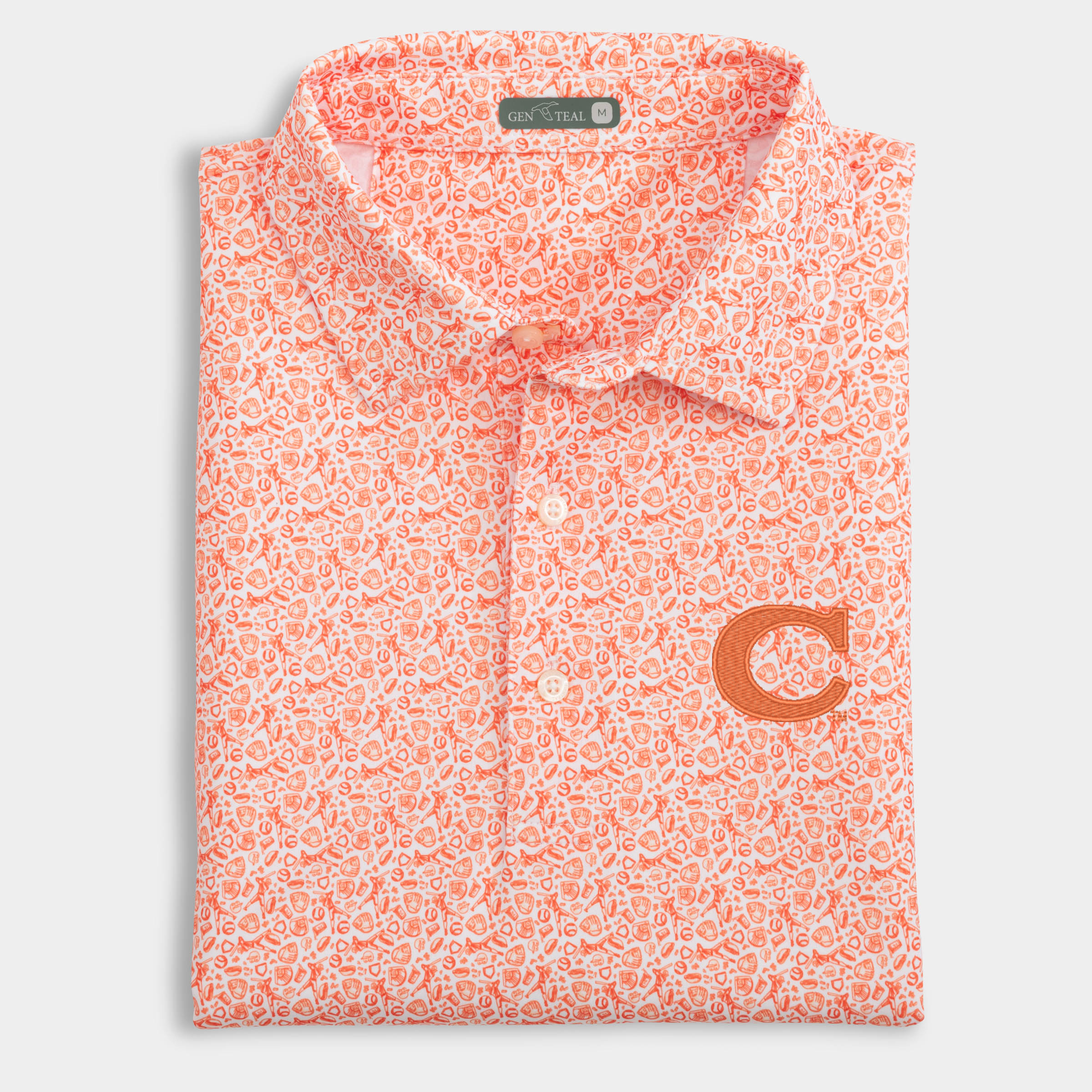 Clemson Fastball Printed Performance Polo