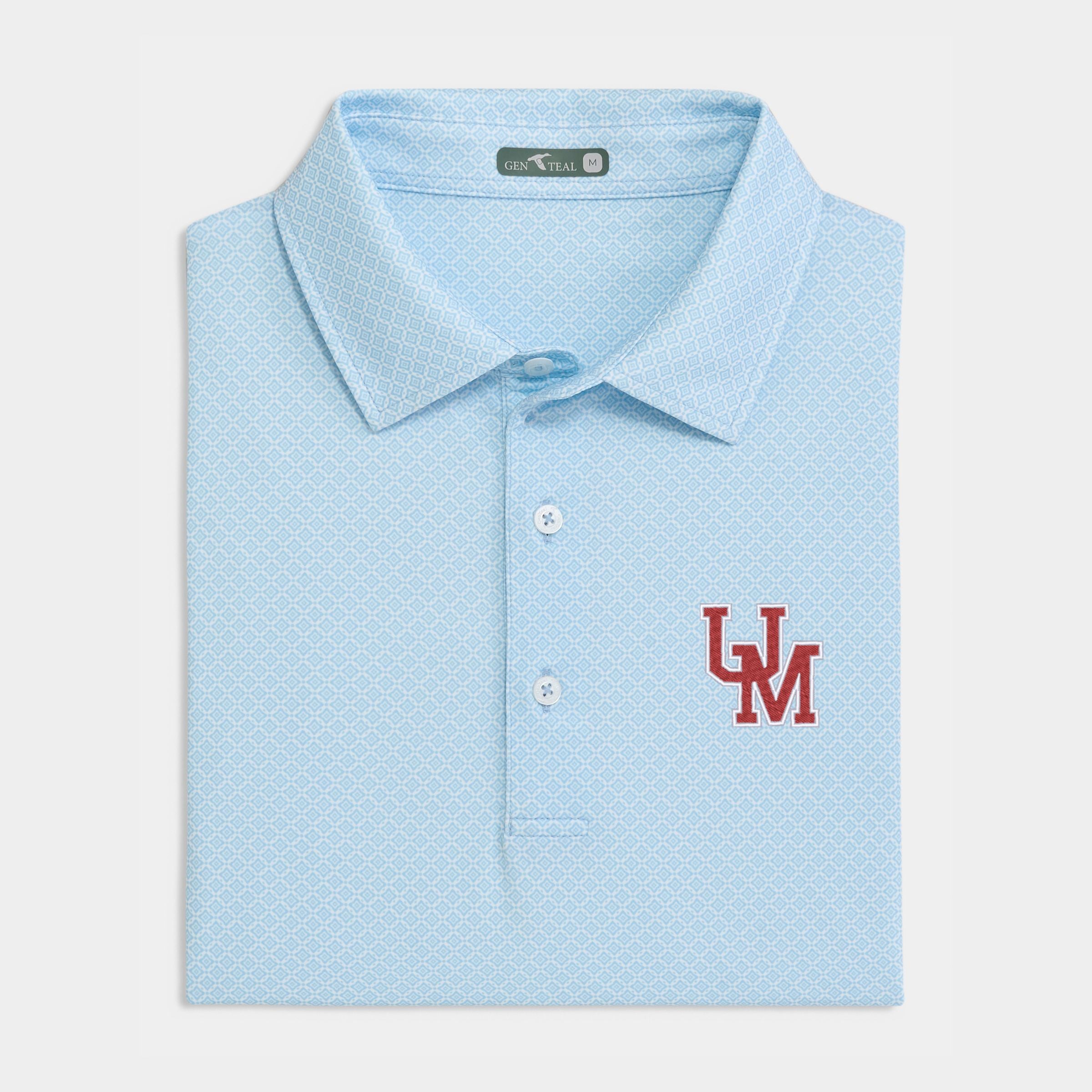 Sunday Ole Miss Diamond Lattice Printed Performance Polo