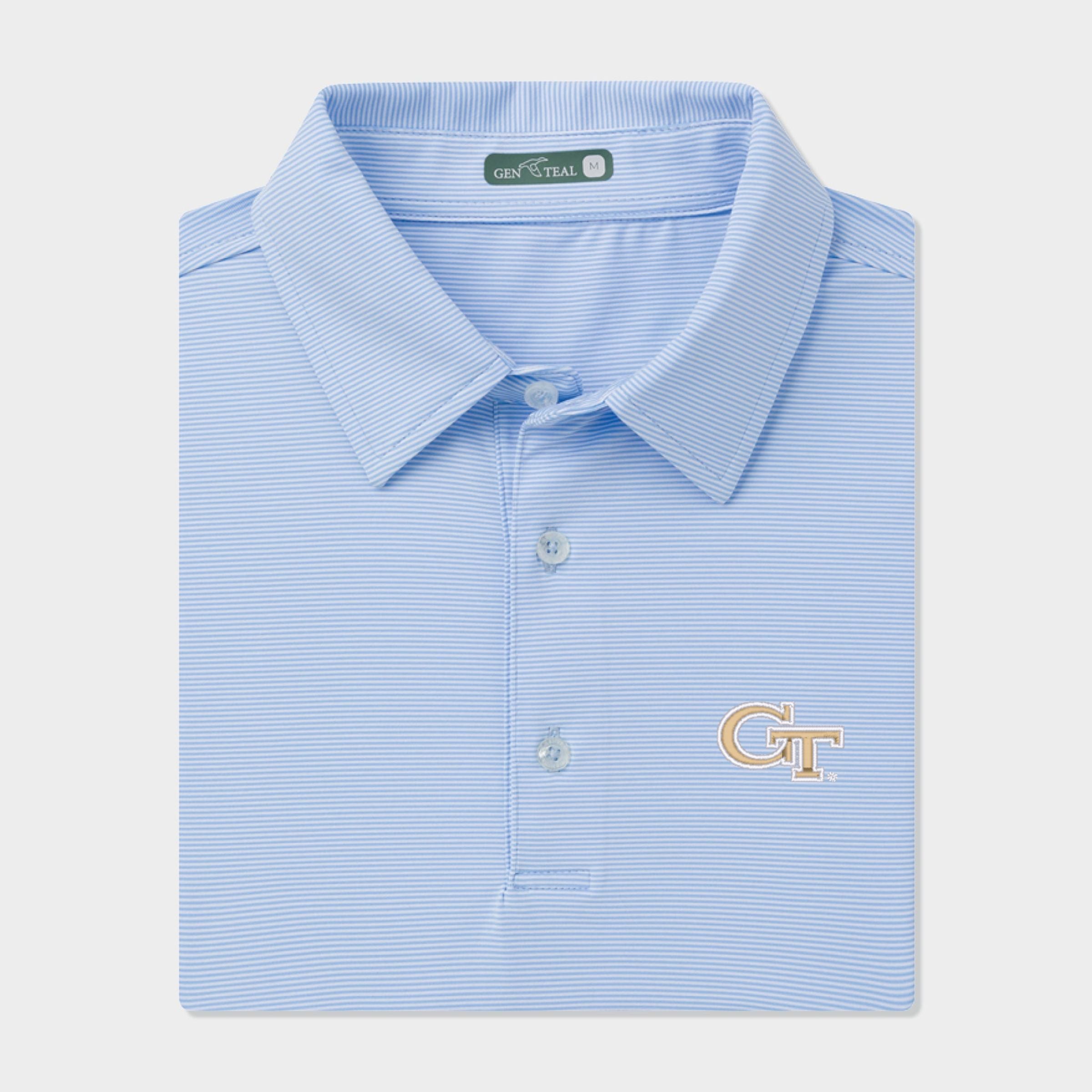 Georgia Tech Club Pinstripe Performance Polo