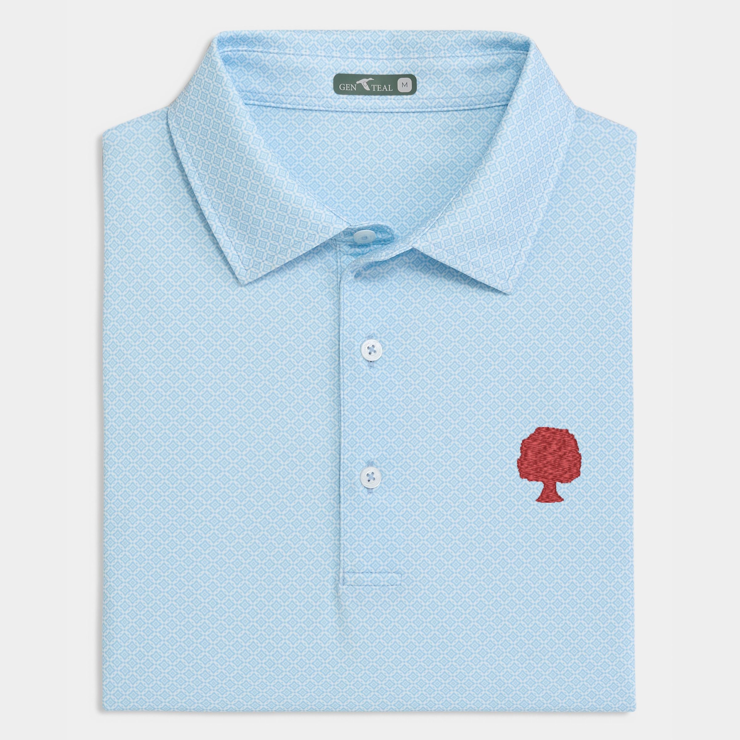 Grove Collective Diamond Lattice Printed Performance Polo