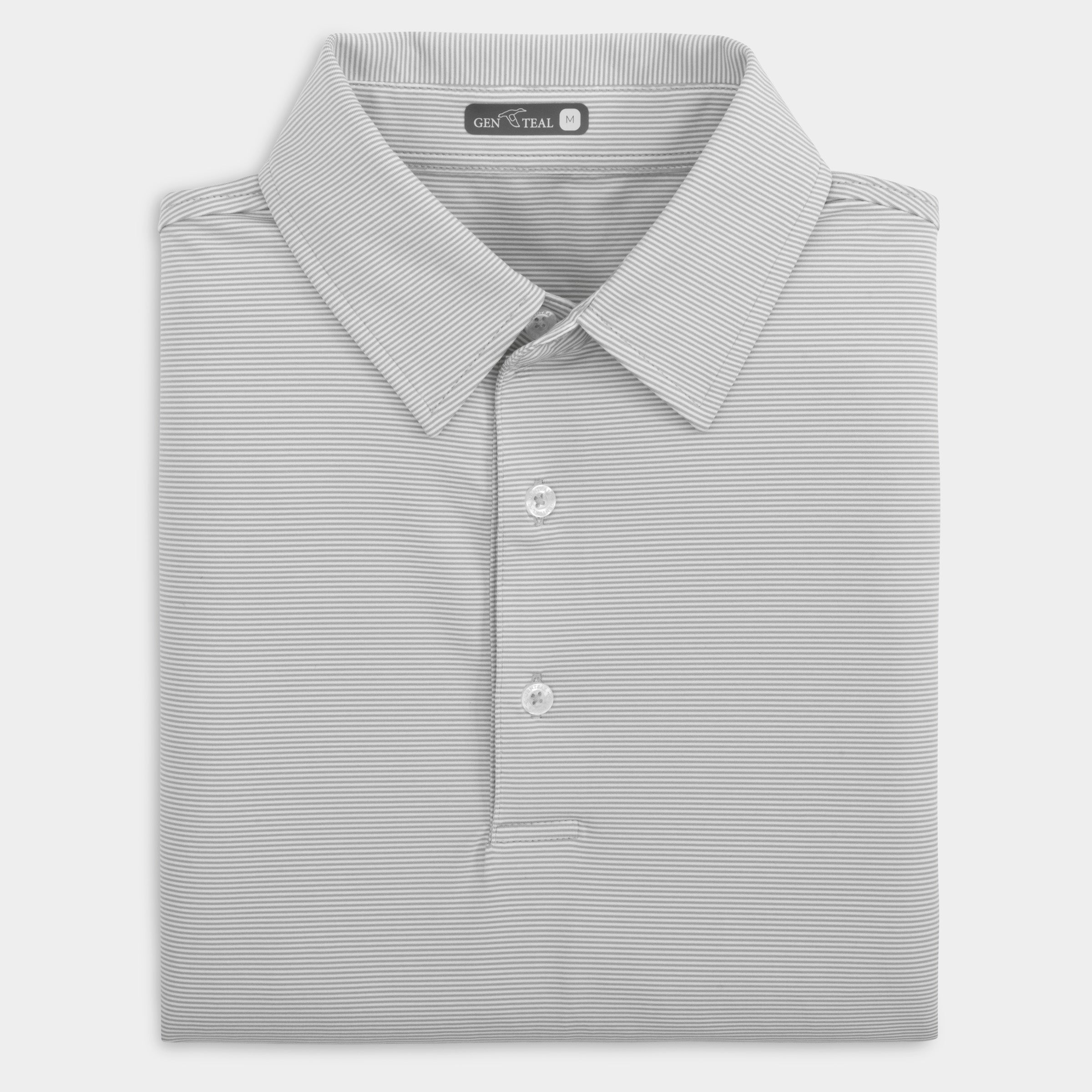 Collegiate Pinstripe Performance Polo-GenTeal Apparel