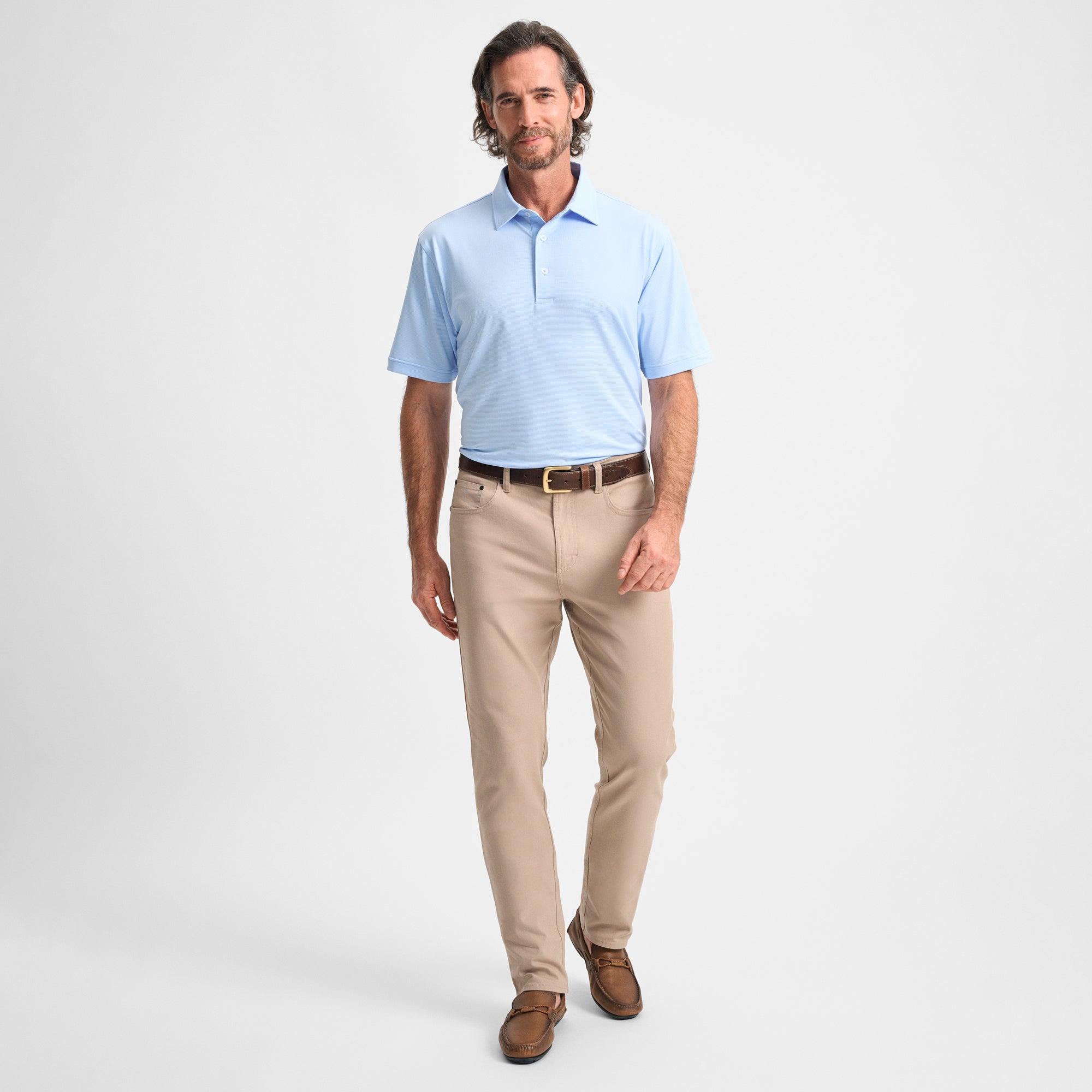 Club Pinstripe Performance Polo