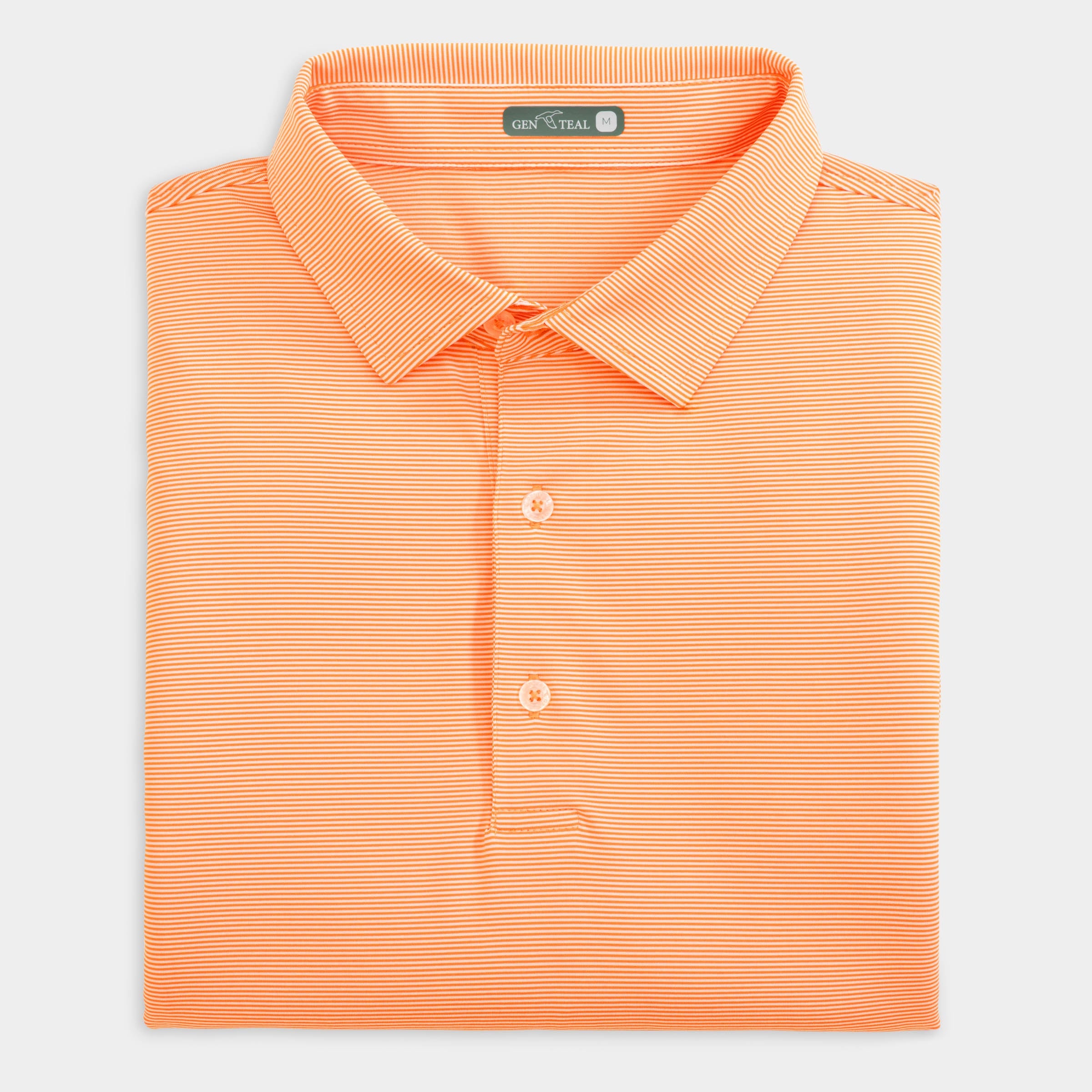 Collegiate Pinstripe Performance Polo-GenTeal Apparel