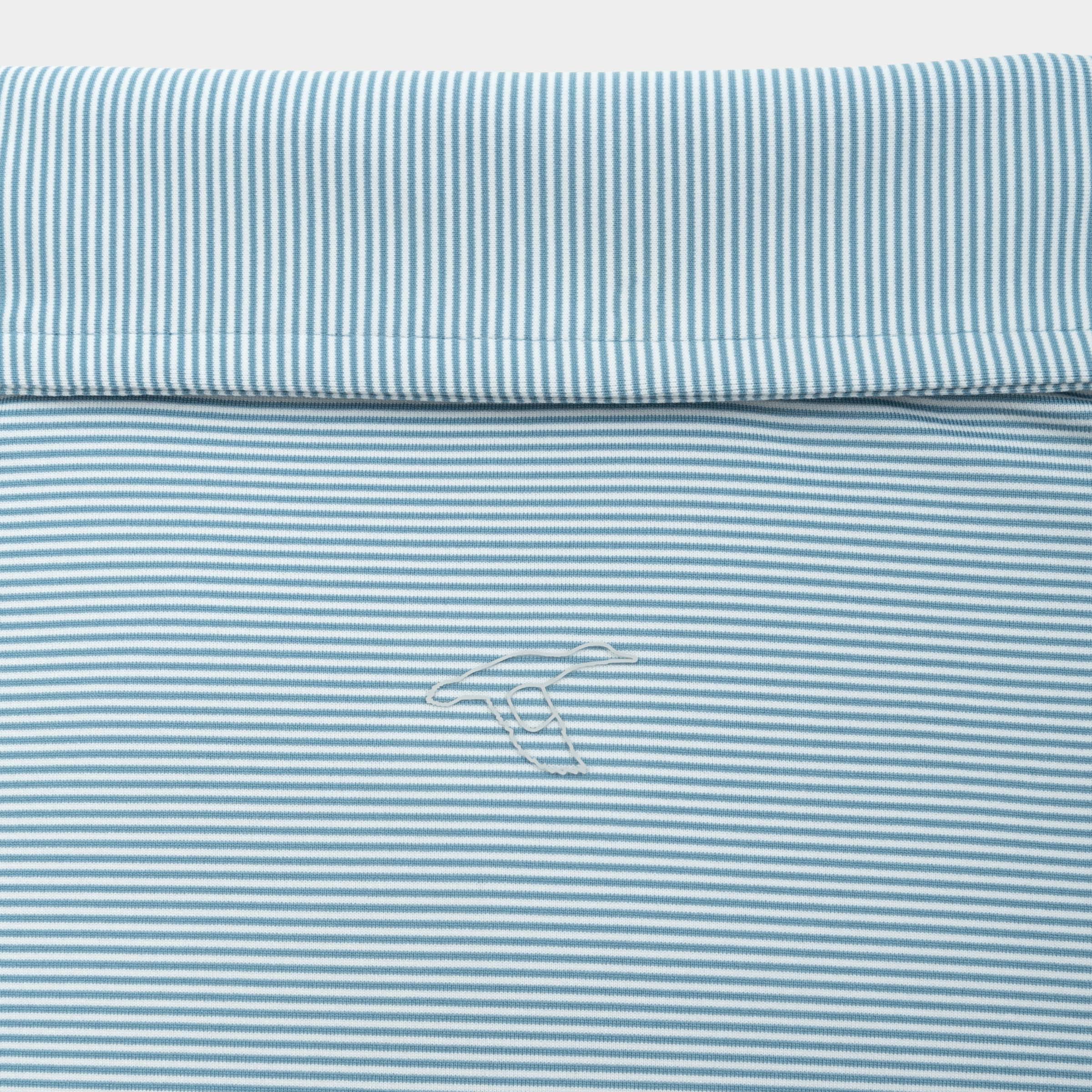 Collegiate Pinstripe Performance Polo-GenTeal Apparel