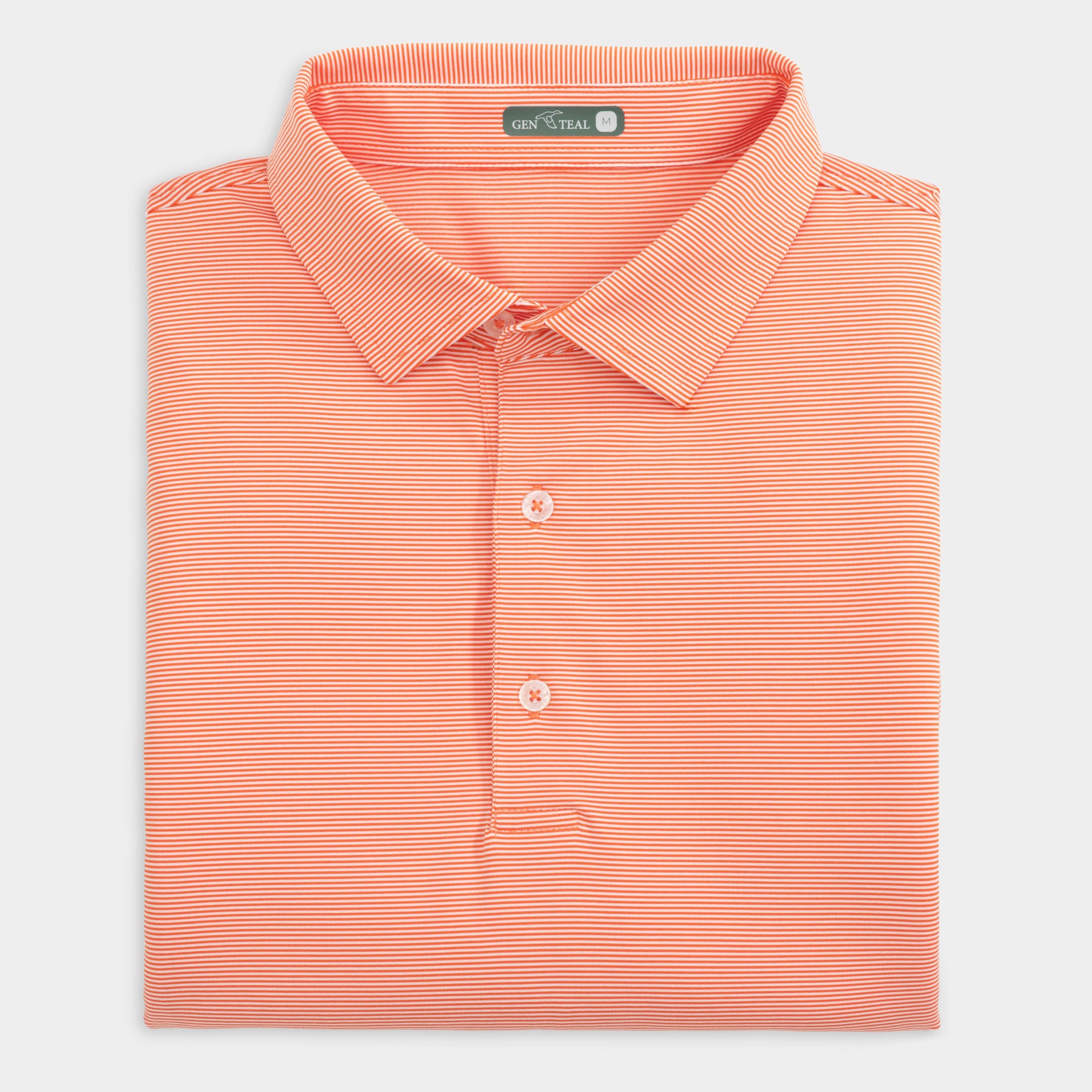 Collegiate Pinstripe Performance Polo-GenTeal Apparel