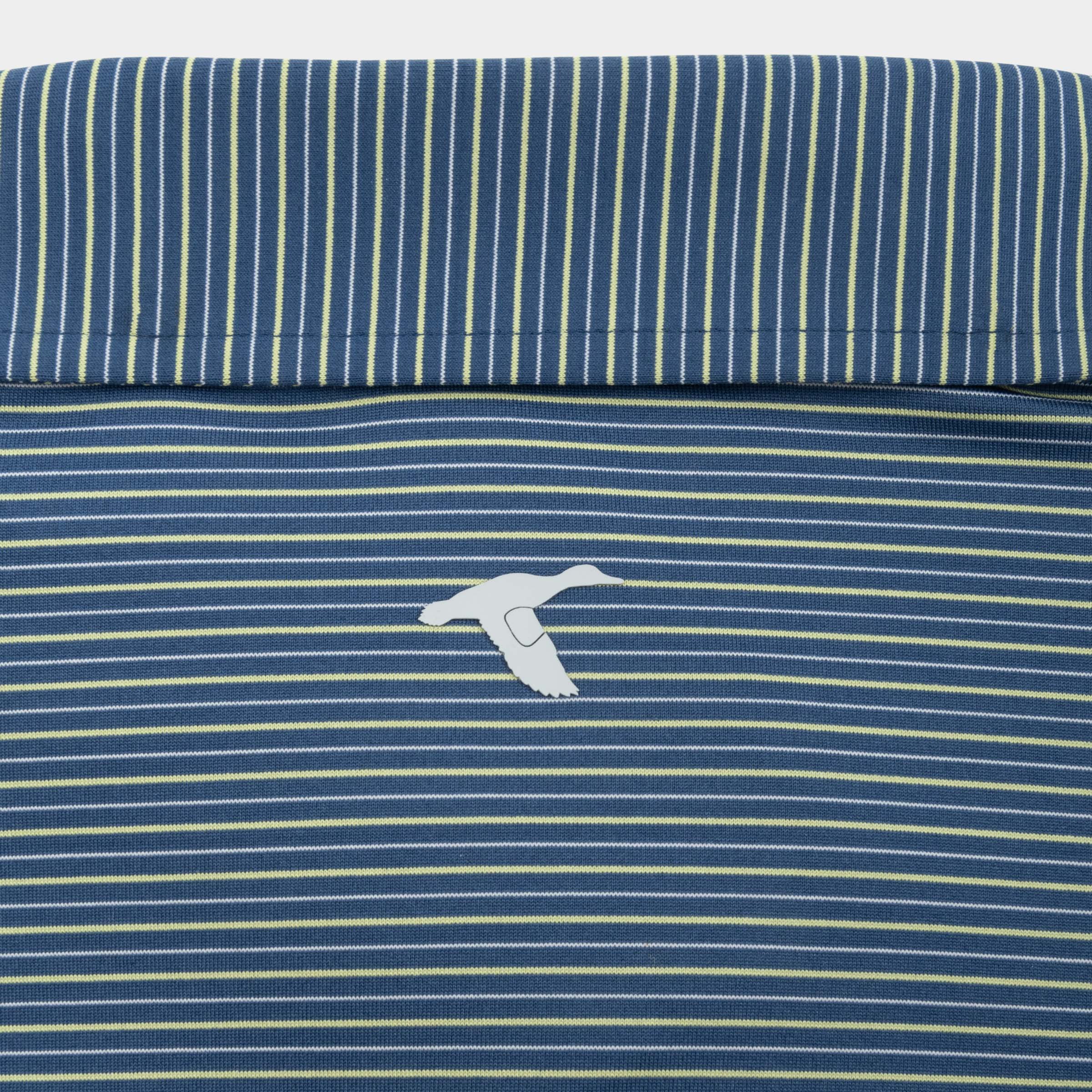 Heathered Pinstripe Performance Polo-GenTeal Apparel