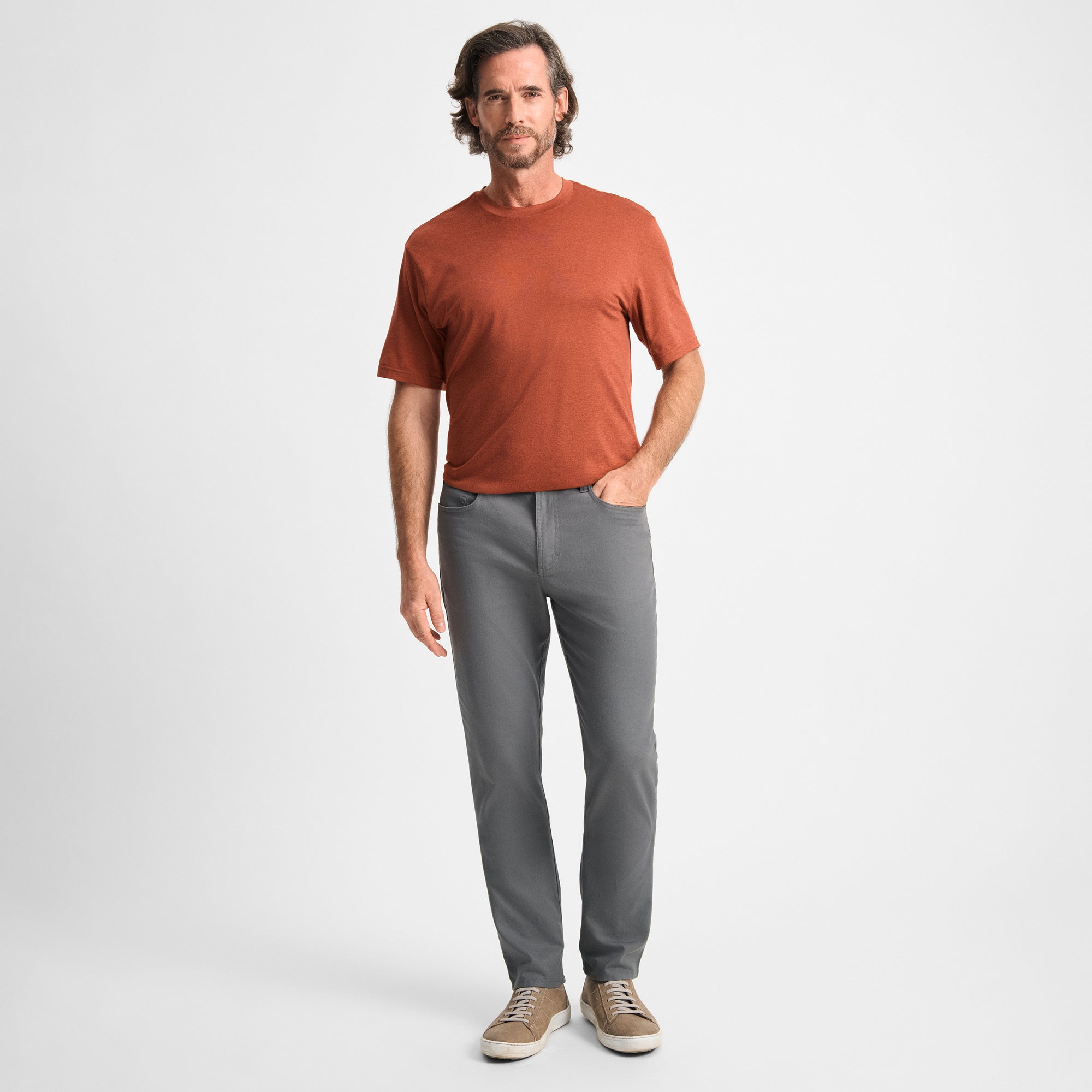 Charcoal Billings Five-Pocket Pant