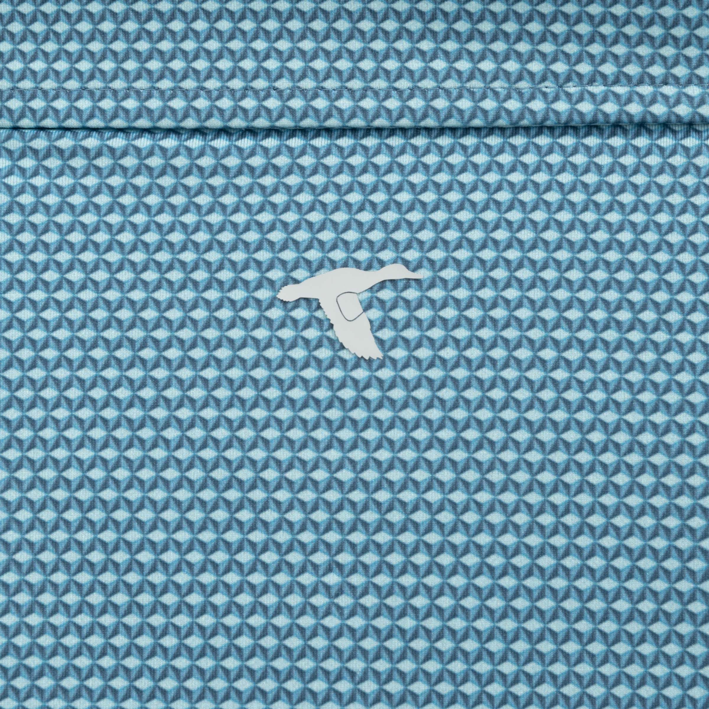 Cubes Printed Performance Polo-GenTeal Apparel