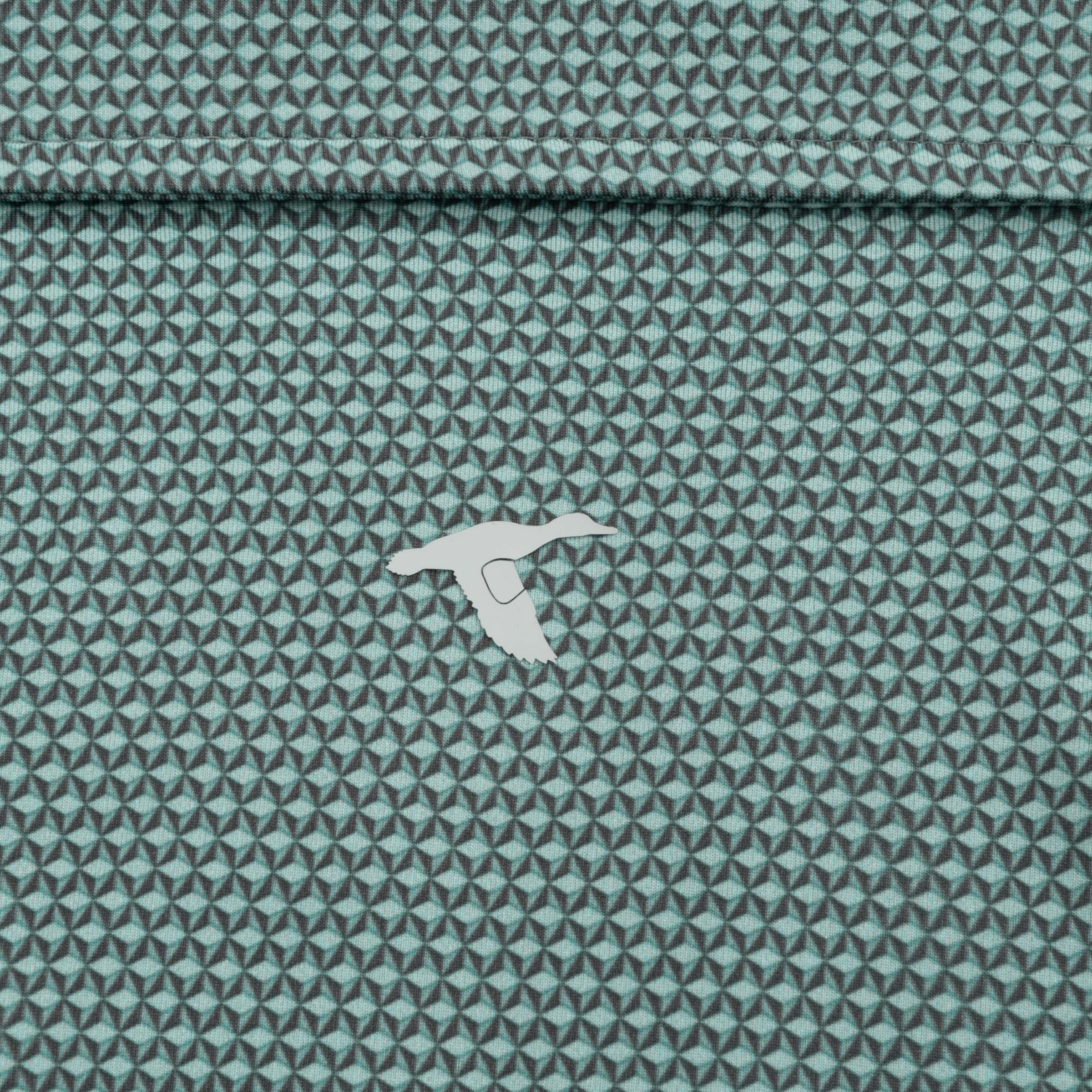 Cubes Printed Performance Polo-GenTeal Apparel