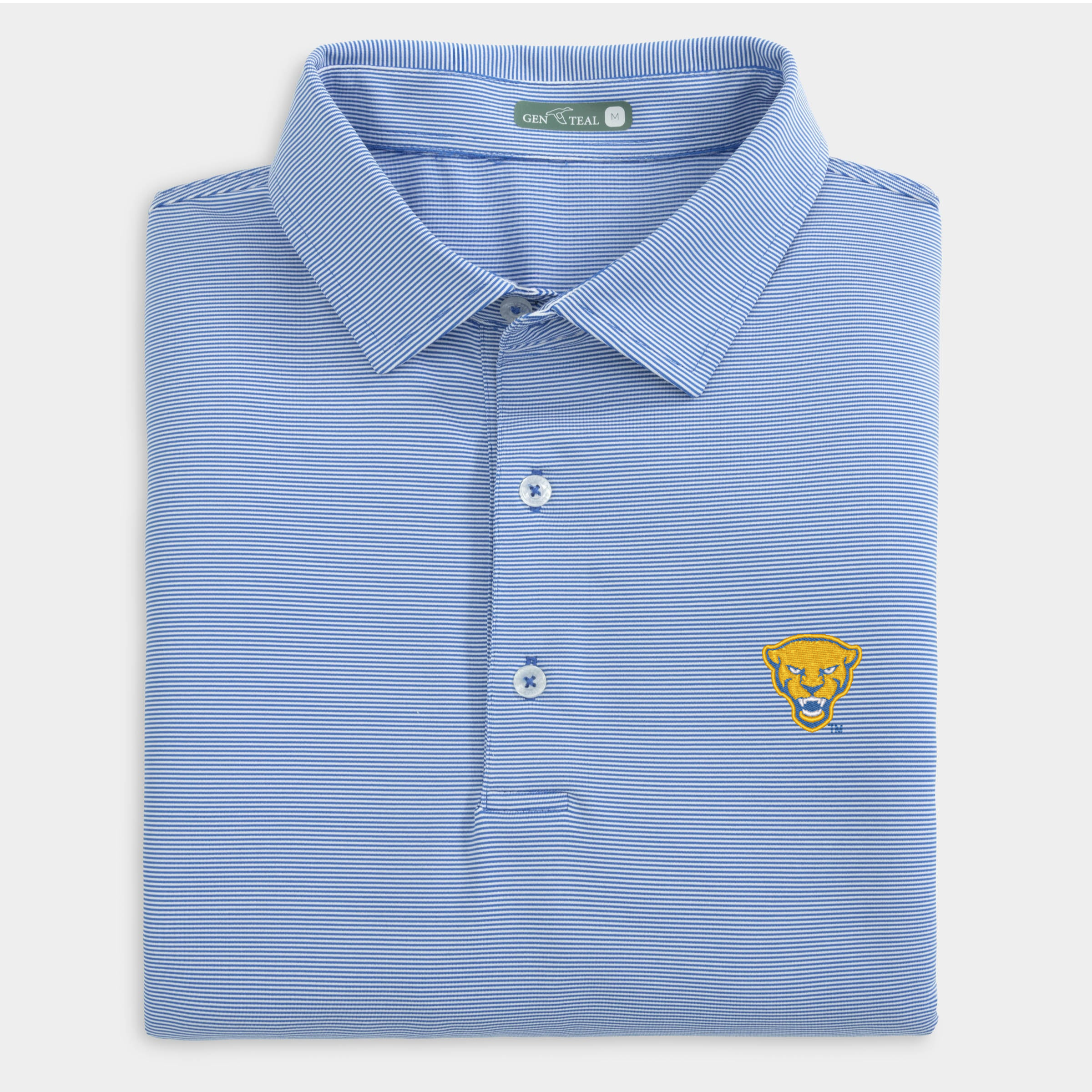 Pitt Panther Pinstripe Performance Polo