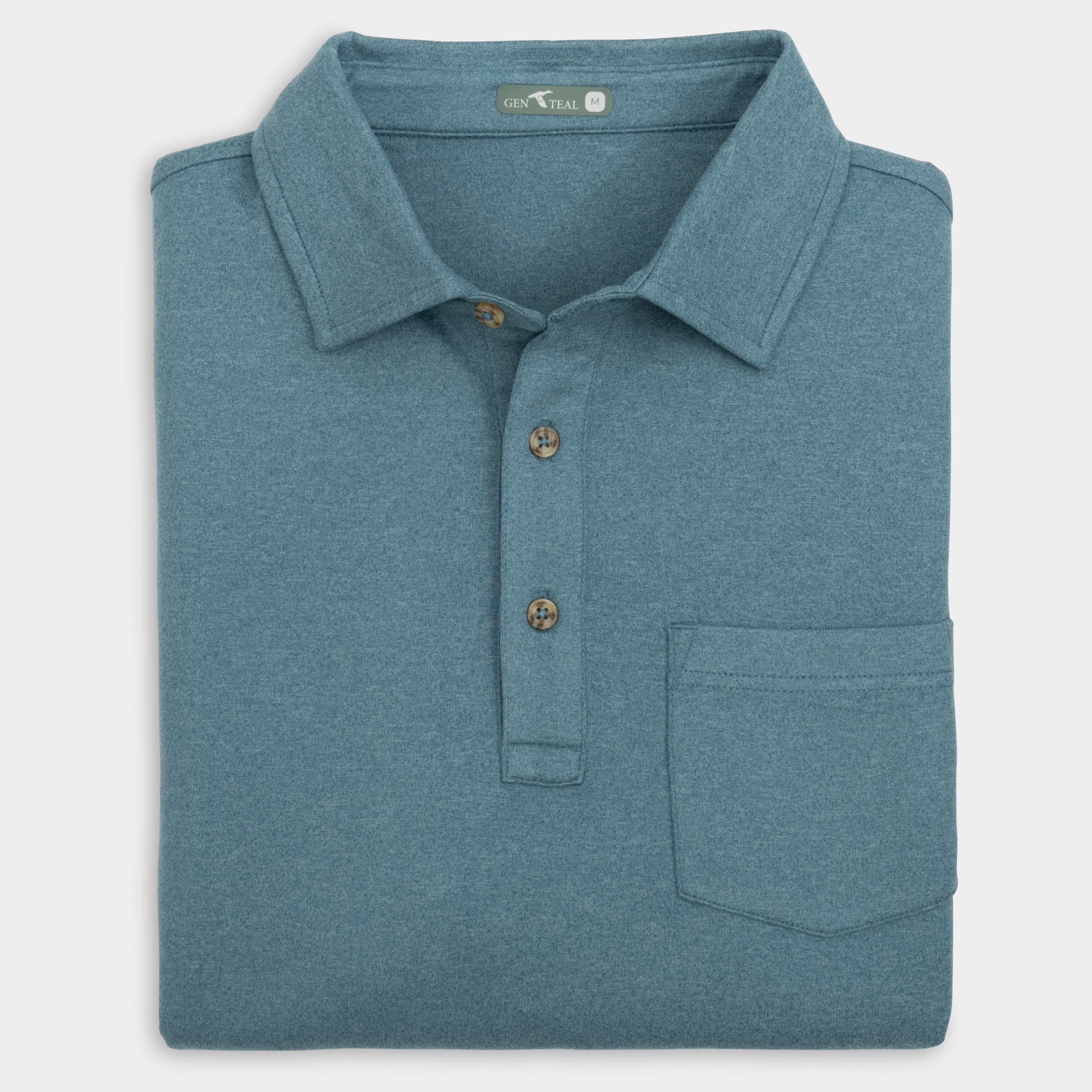 Blue Wander Long Sleeve Polo