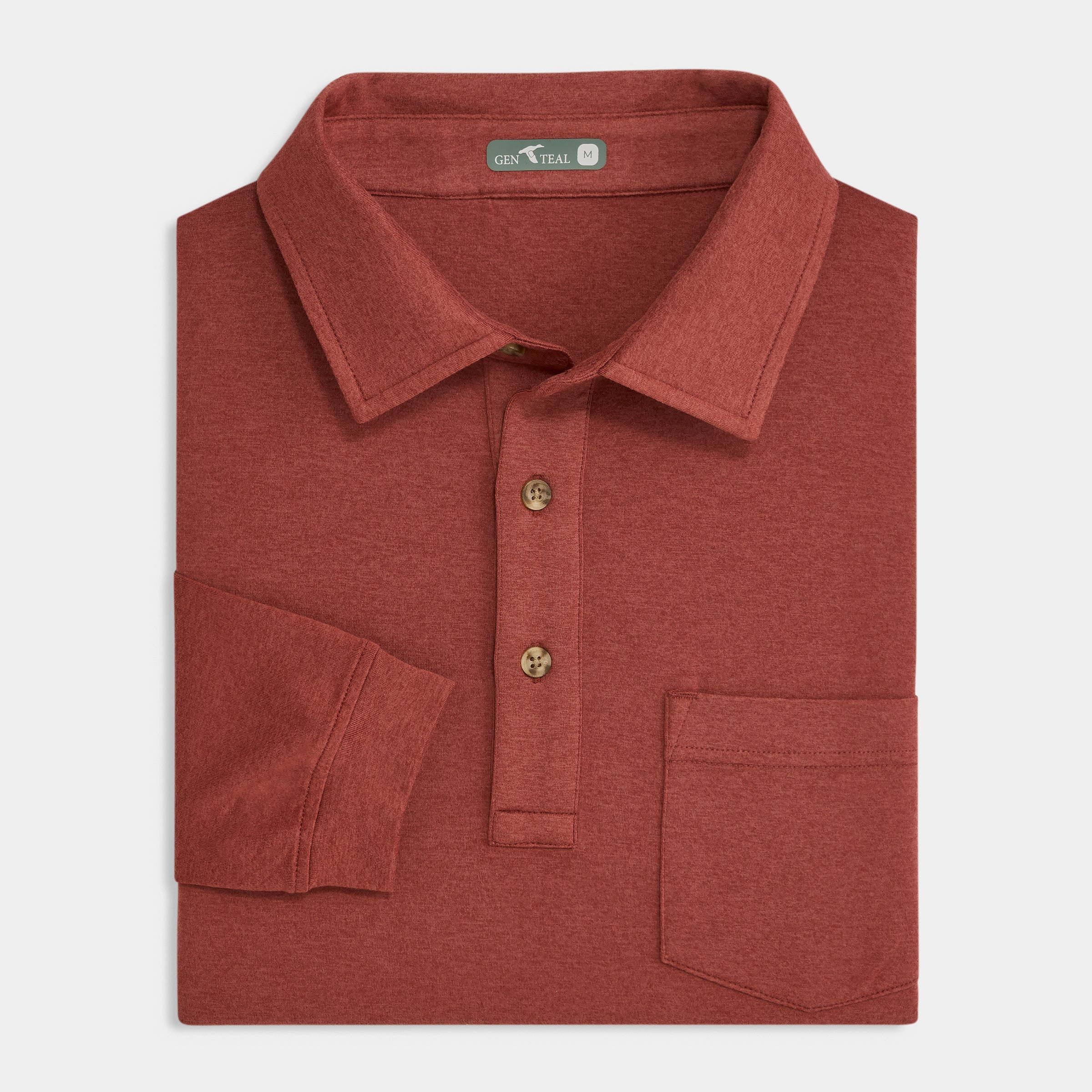 Currant Wander Long Sleeve Polo