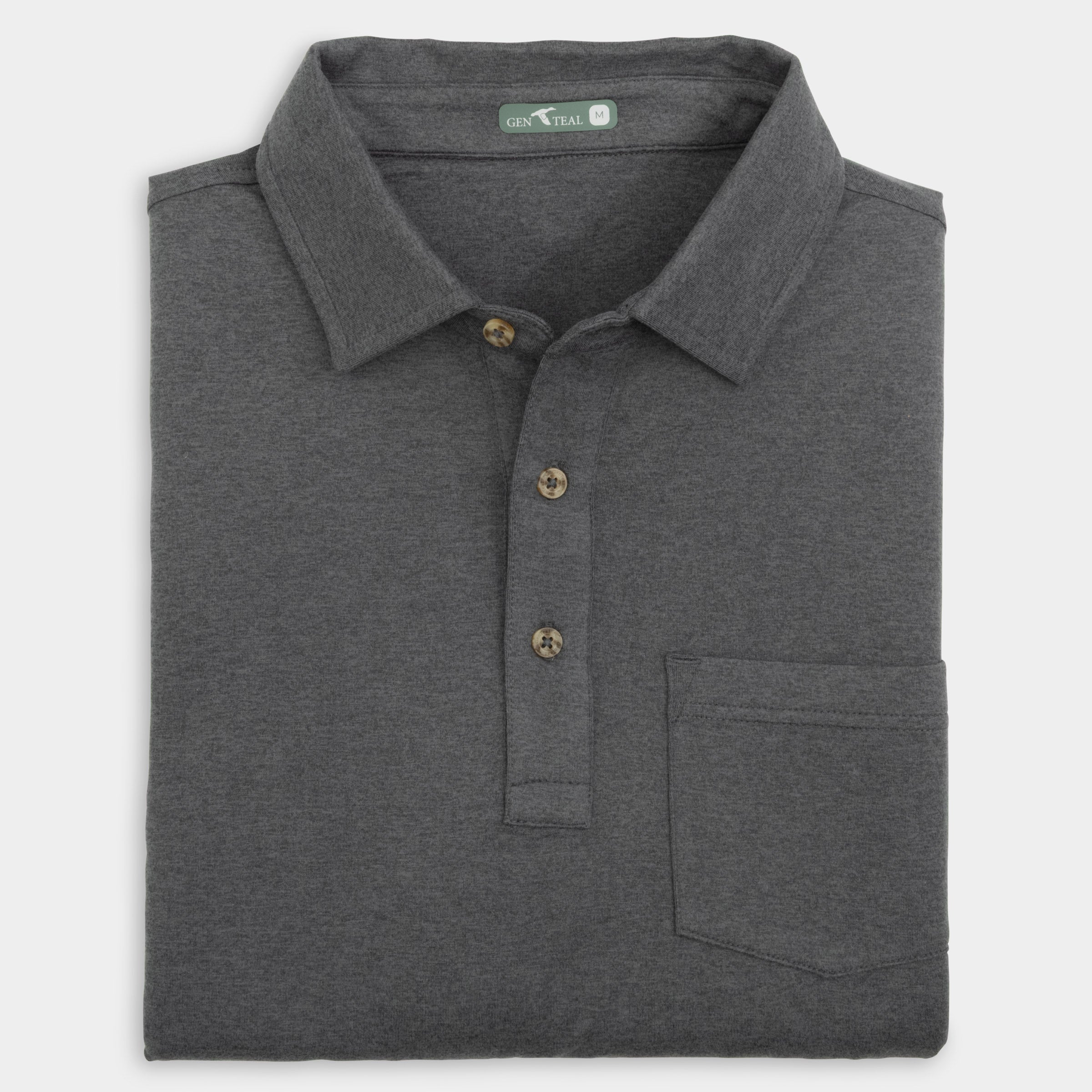 Graphite Wander Long Sleeve Polo