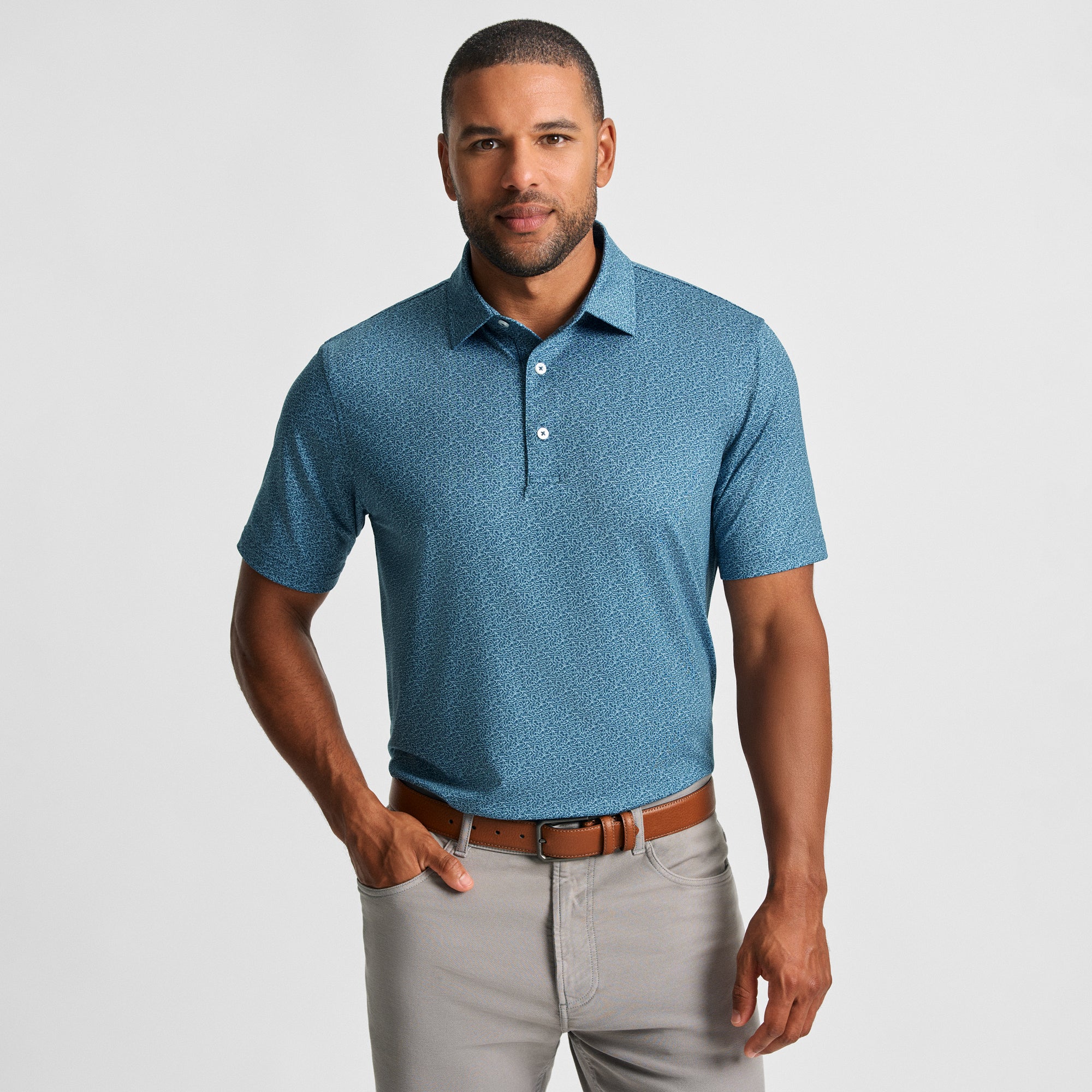Twilight Antlers Printed Performance Polo