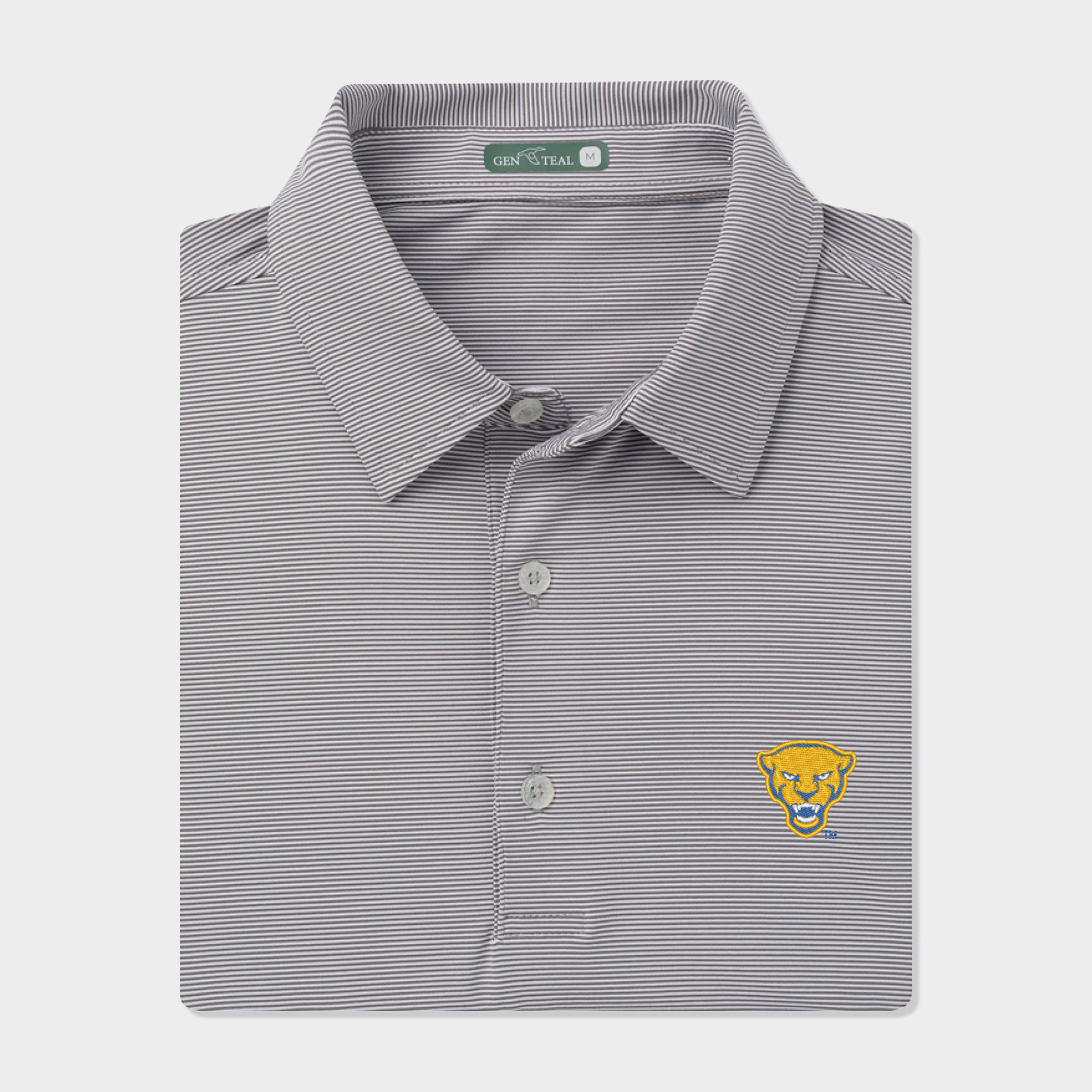 Pitt Panther Pinstripe Performance Polo