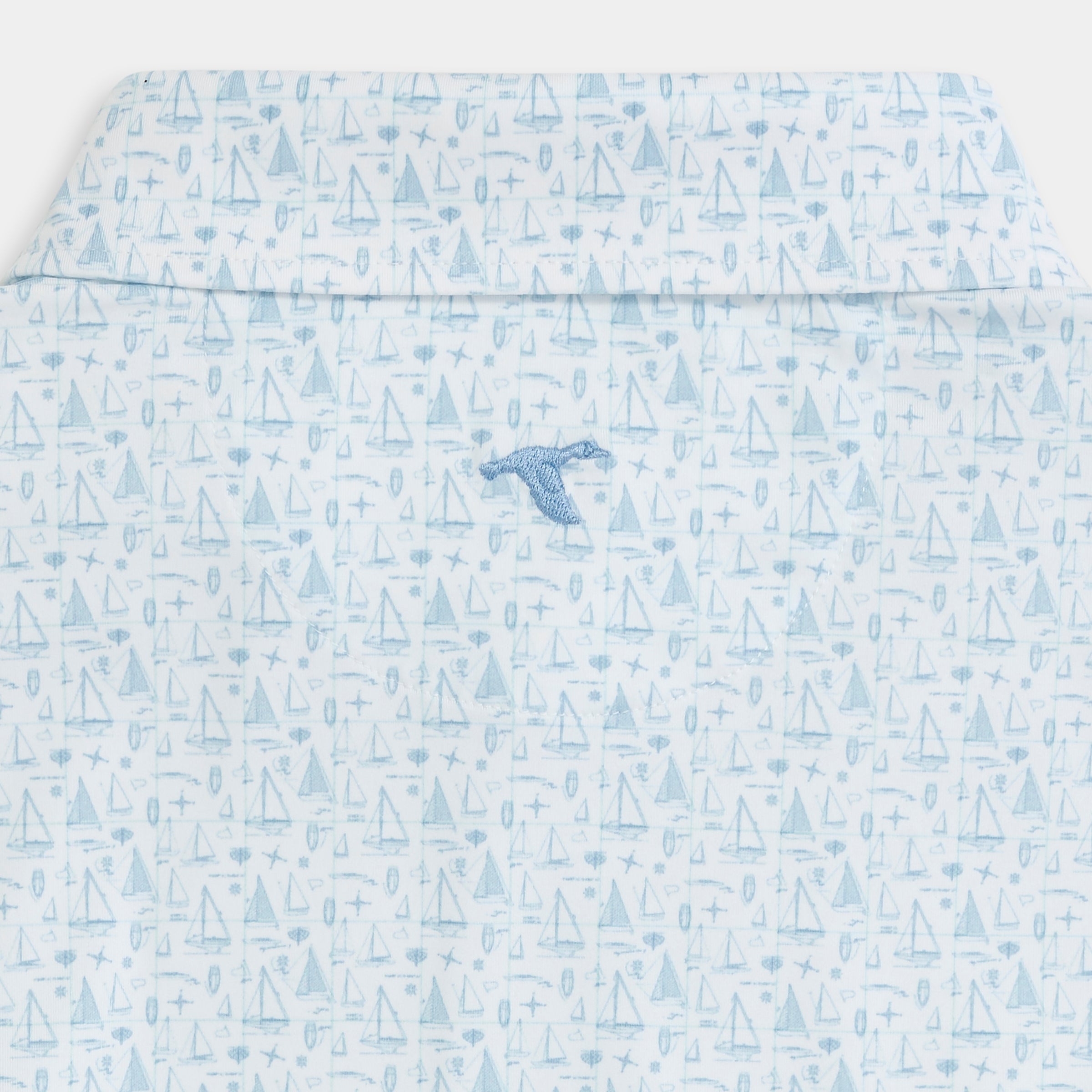 Mariners Blueprint Printed Performance Polo