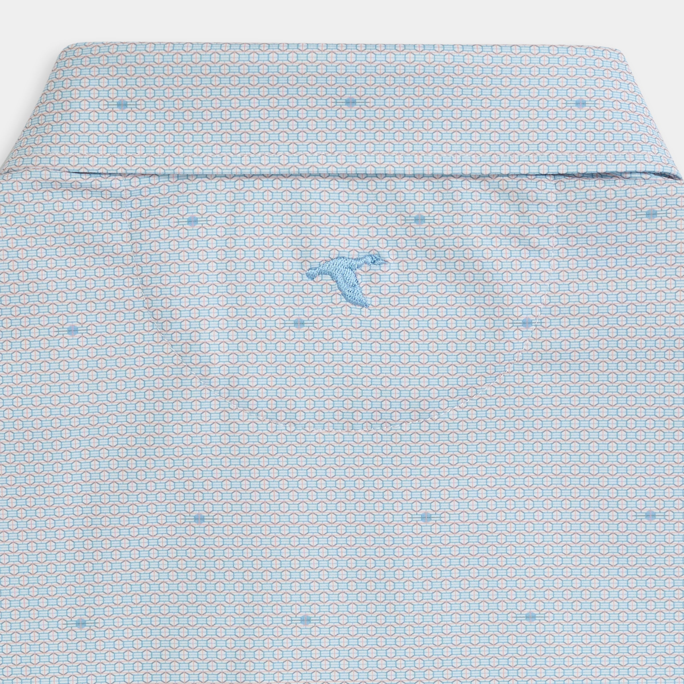 Gridline Printed Performance Polo