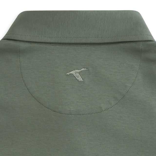 Long Sleeve Cotton Utility Polo