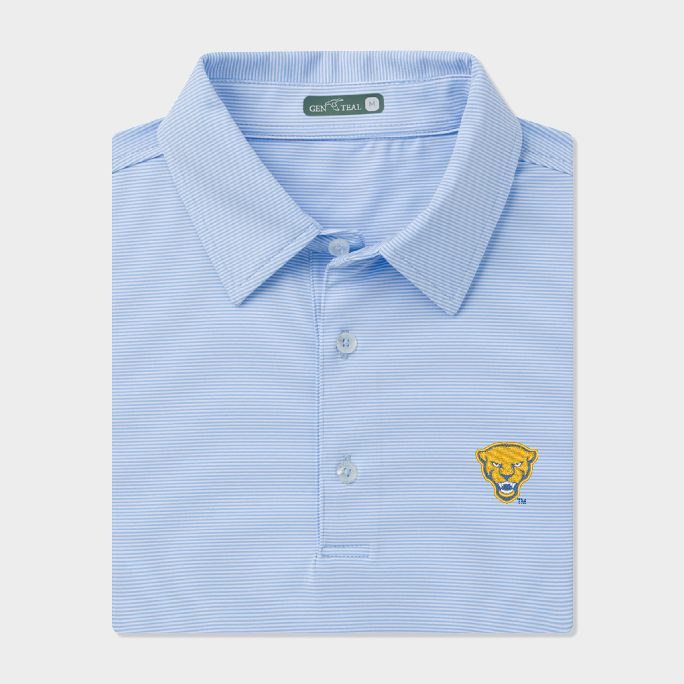 Pitt Panther Pinstripe Performance Polo