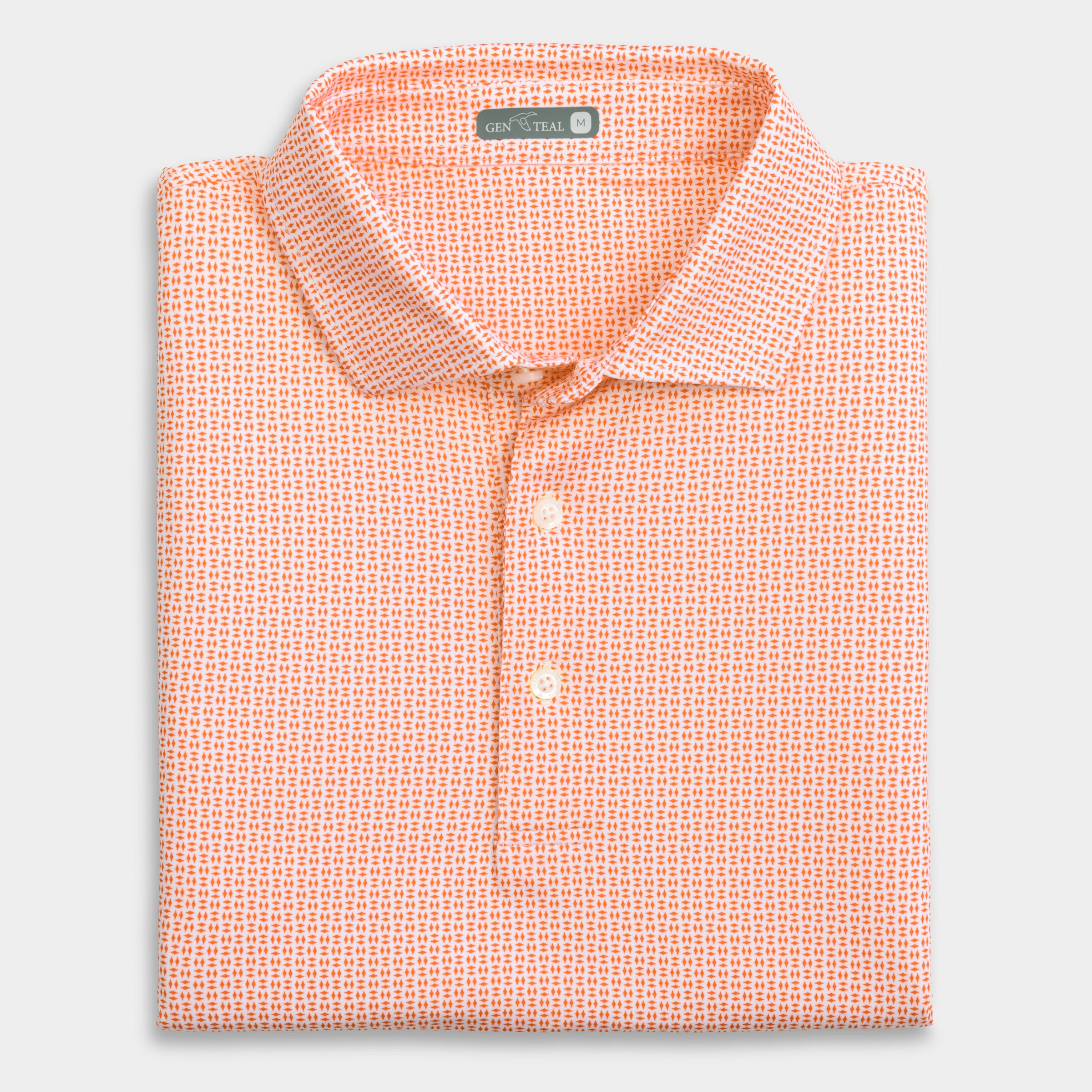 Trellis Printed Performance Polo