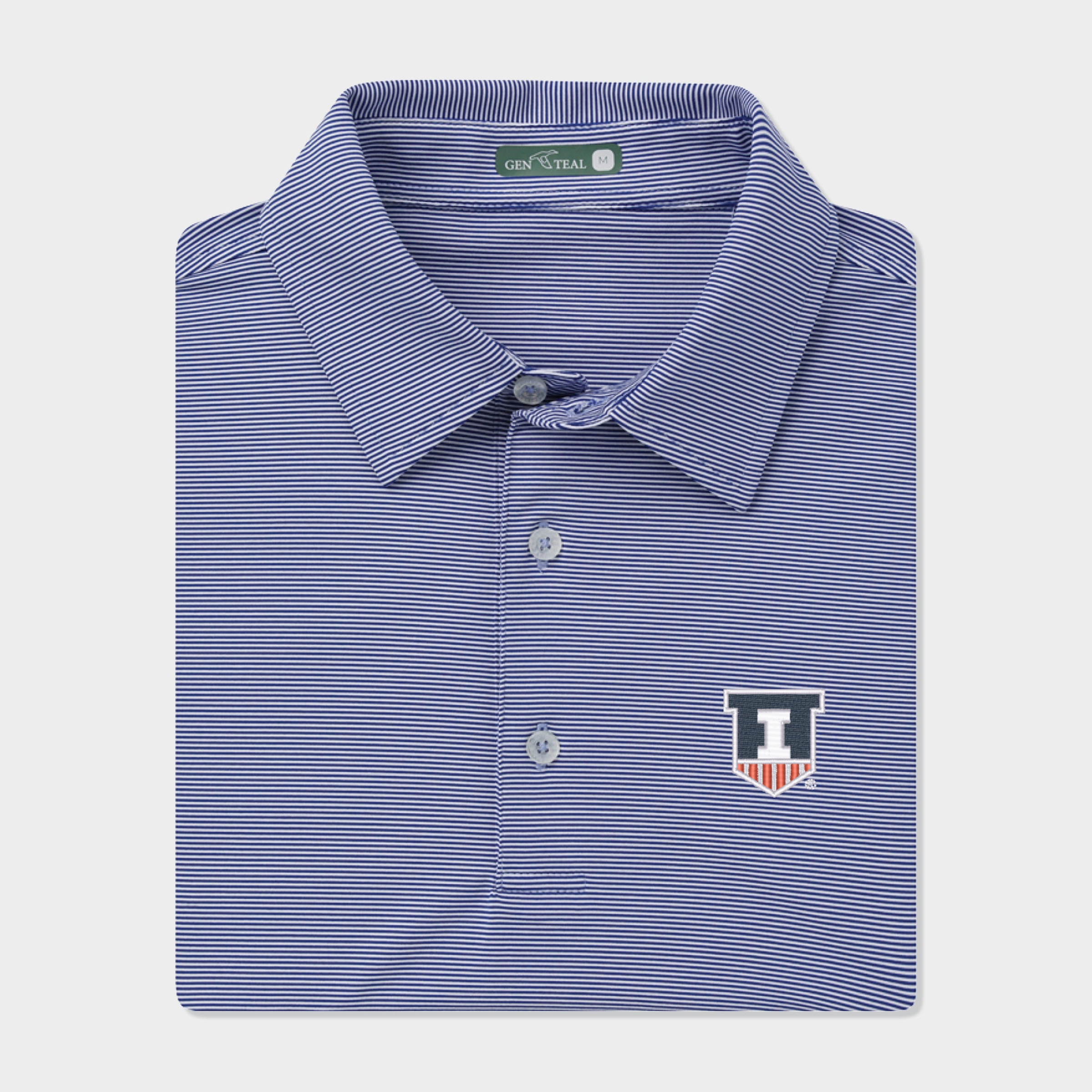 Illinois Icon Pinstripe Performance Polo