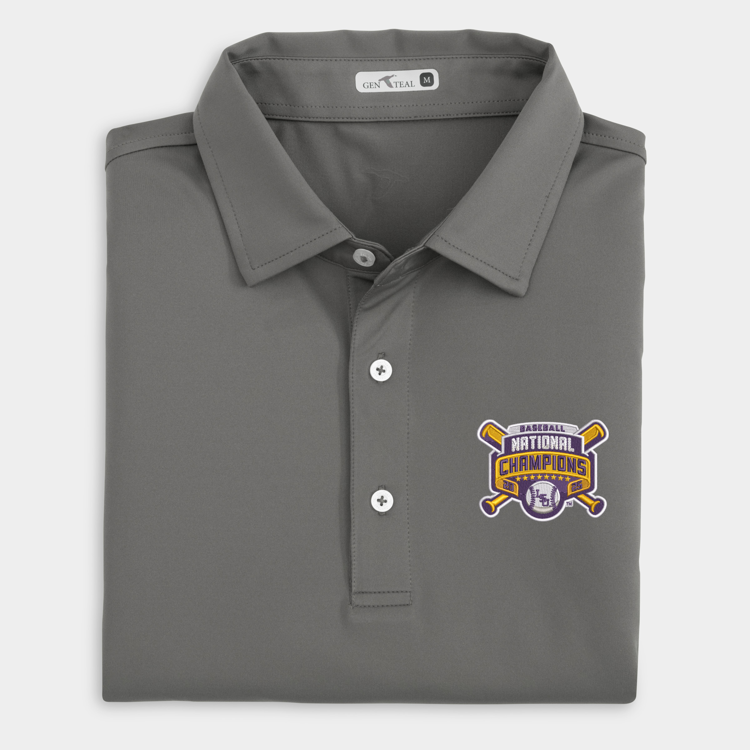 LSU National Championship Solid Performance Polo