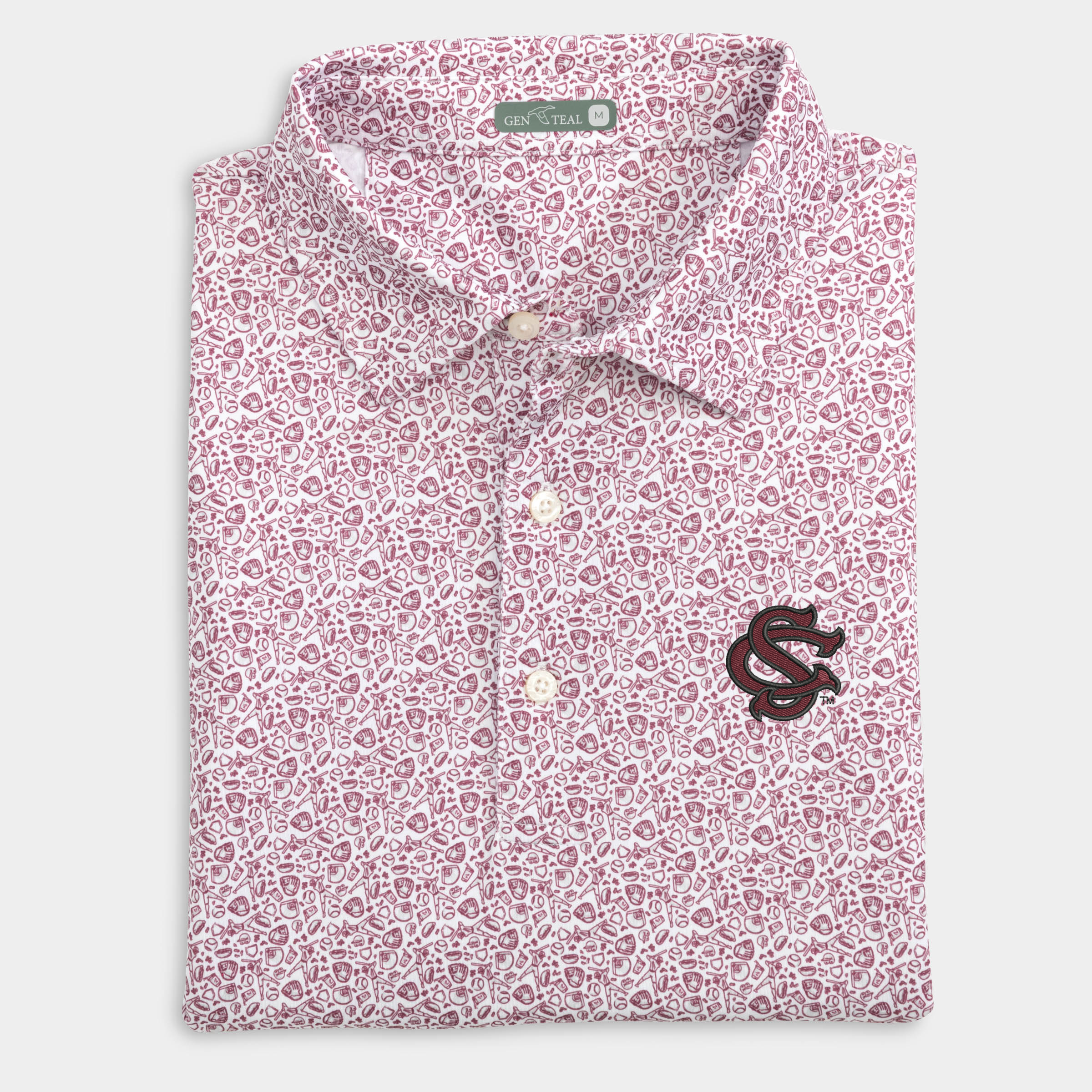 South Carolina Fastball Printed Performance Polo