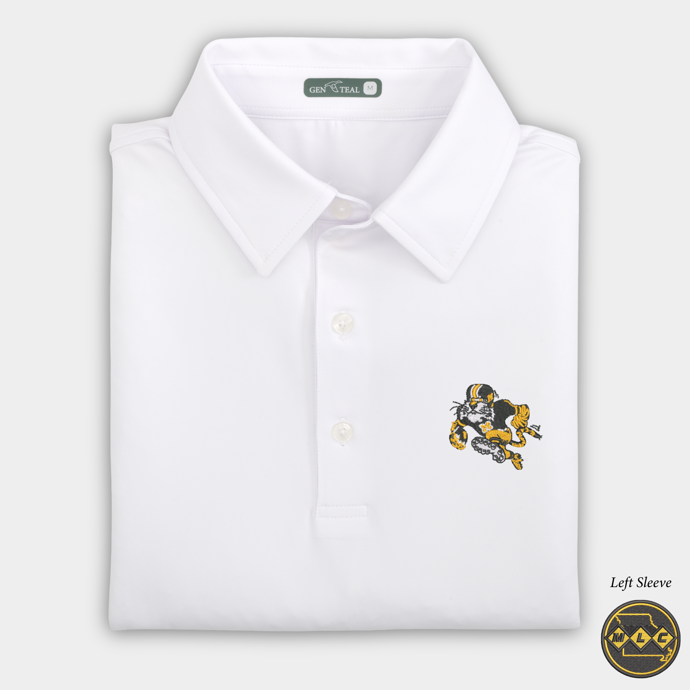 MLC Missouri Football Tiger Solid Performance Polo